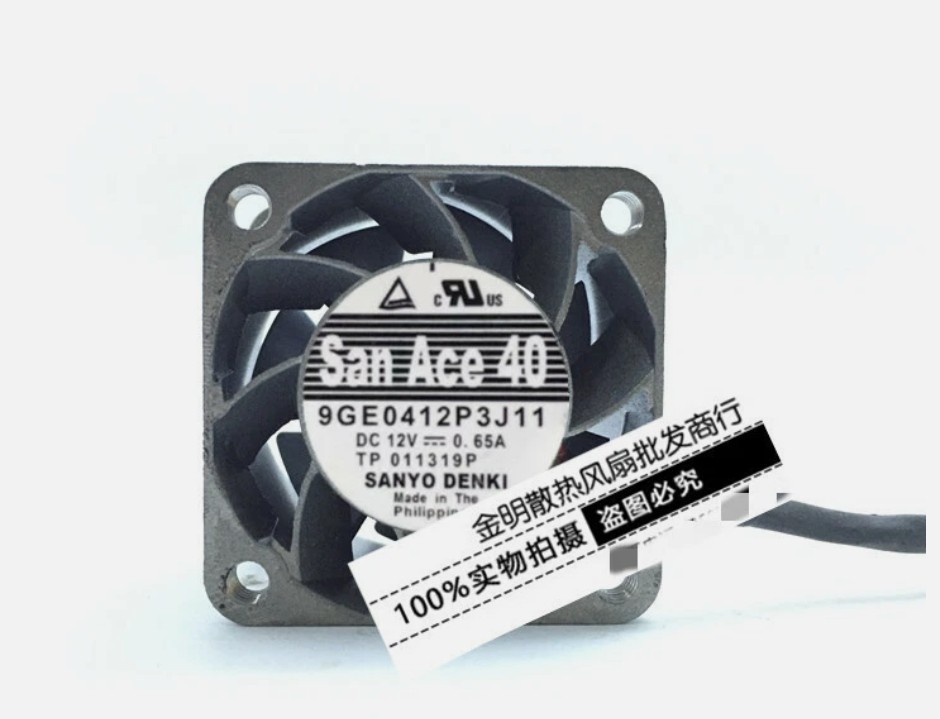 1 pcs Sanyo 4CM 9GE0412P3J11 12V 0.65A aluminum frame DC cooling fan 2-wire