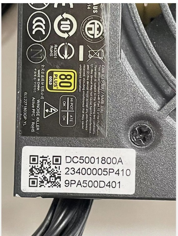 For Acer Nitro N50-610 N93 T650 500W Power Supply FSP500-10AGA DC5001800A