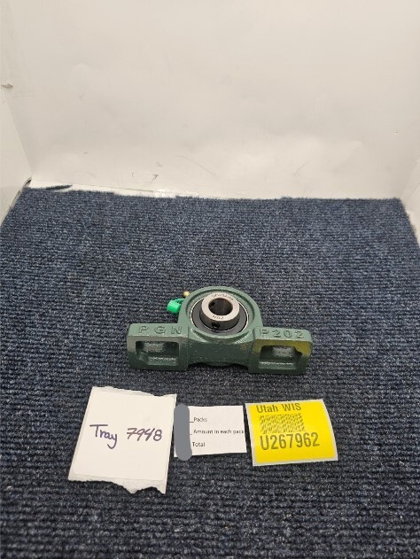 (QTY 2) PGN P202 /UC202-10: BLOCK BEARING 5/8″ BORE CAST IRON CAGE