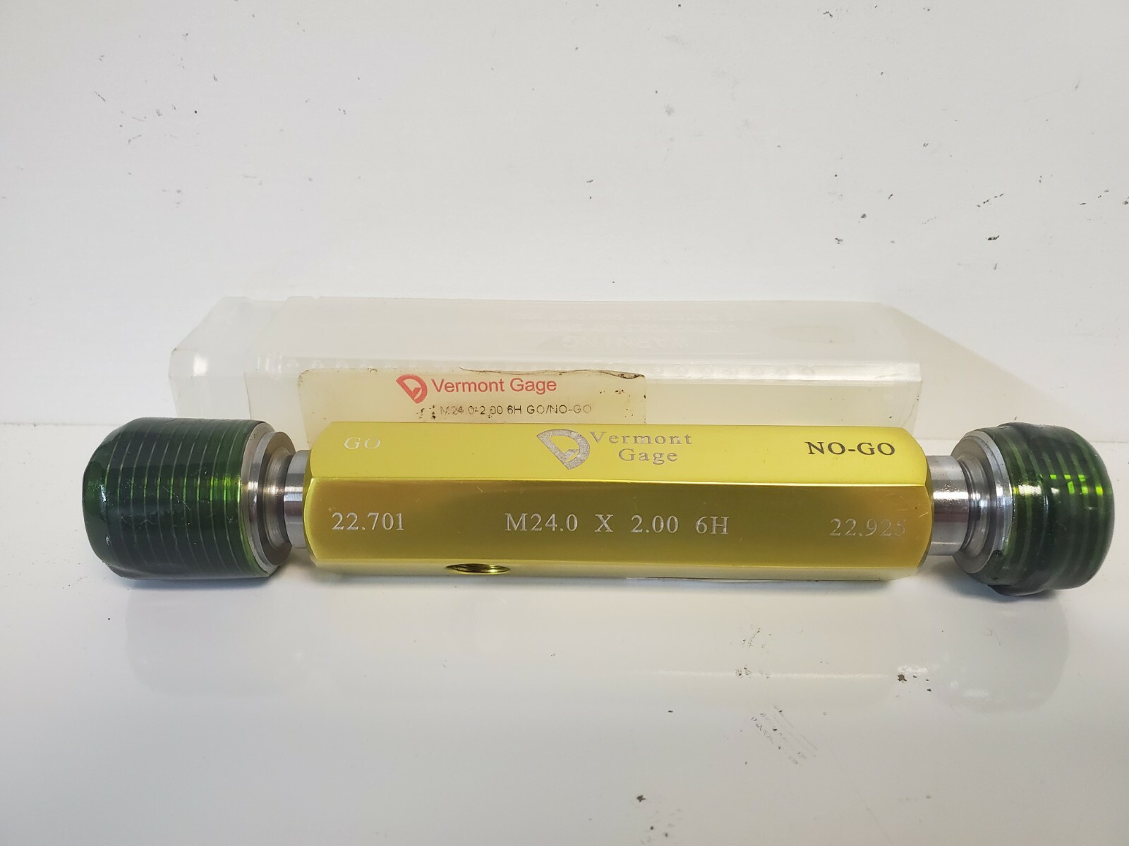 GUARANTEED! VERMONT GAGE 22.701 GO M24.0 X 2.00 6H 22.925 NO GO GAUGE A299