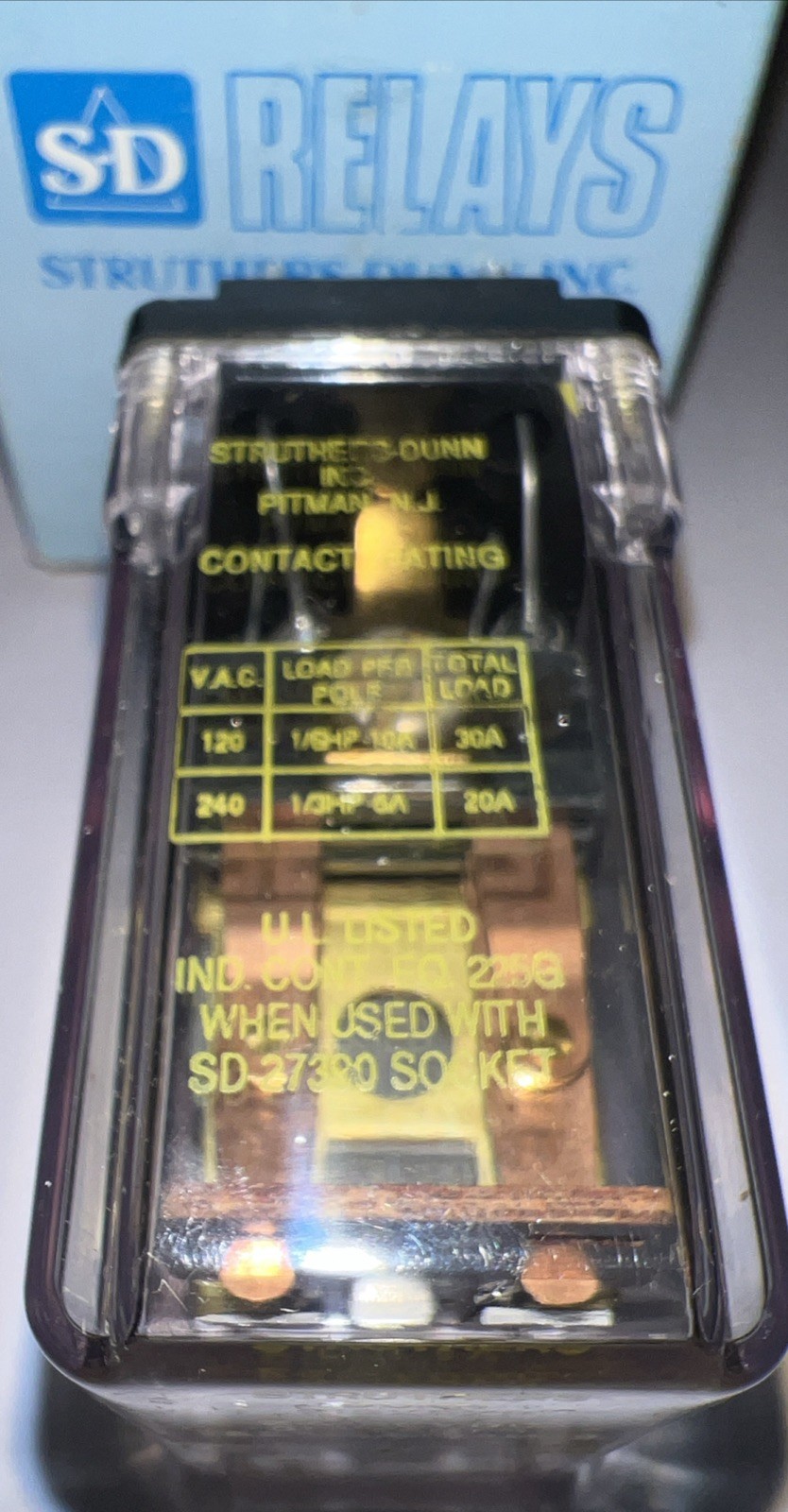 Struthers-Dunn 219XBXP 12 Pin Relay24-28 VDC 120 VAC 10A 60Hz New in Box