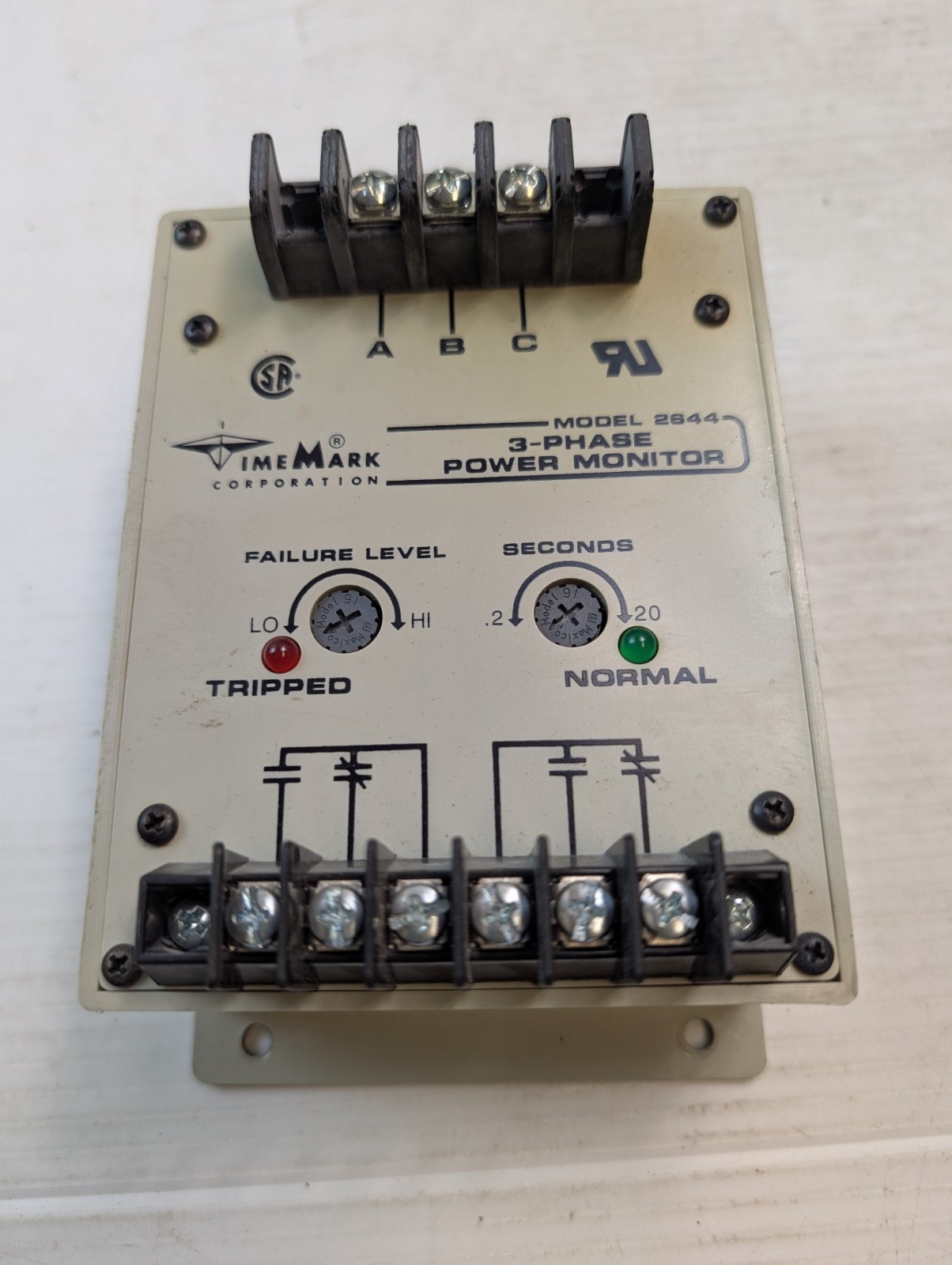 TIME MARK MODEL A2644 Power Monitor 120VAC 30/60HZ