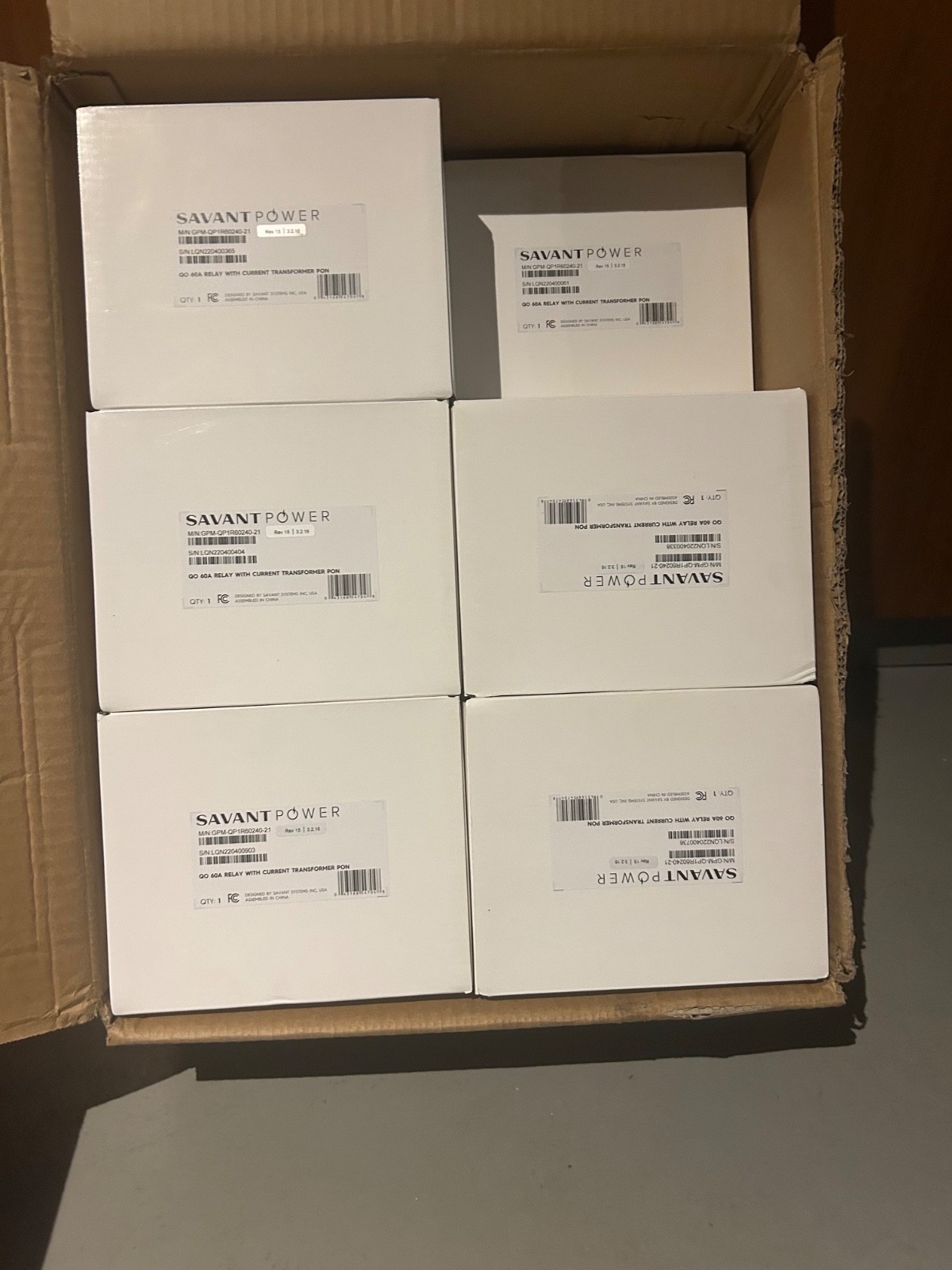 Savant GPM-QP1R60240-21 60A Relay Power Module Rev 15 Square D QO PON BNIB