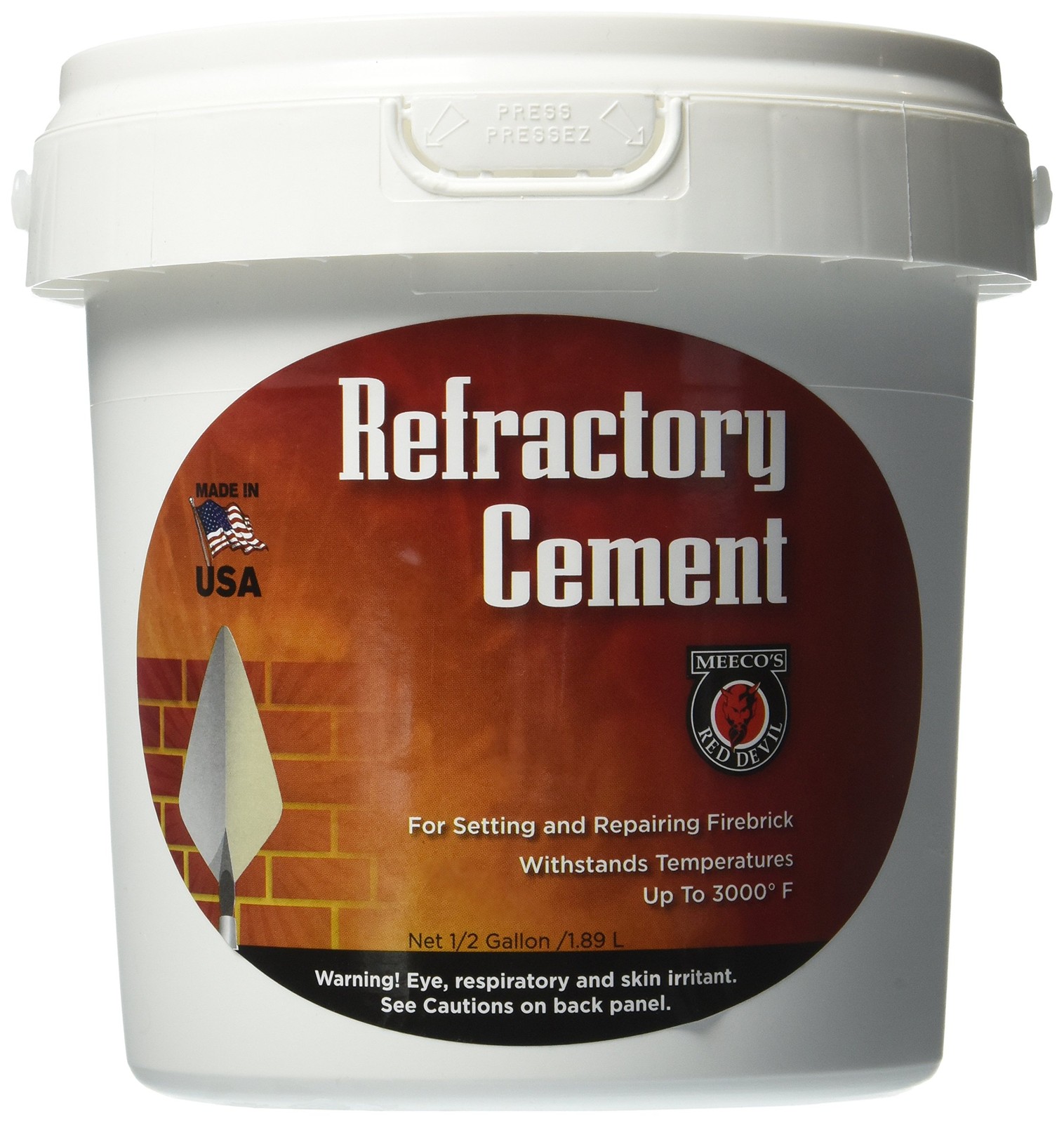 Meeco’s Red Devil 610 Refractory Cement – Indoor Use Only