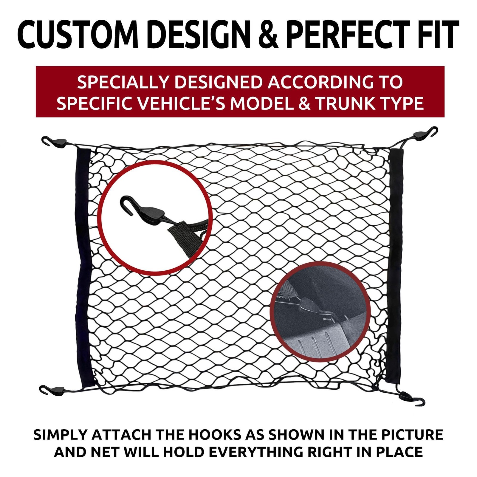 Floor Style Automotive Elastic Trunk Mesh Cargo Net for Mazda CX-30 2020-2025…
