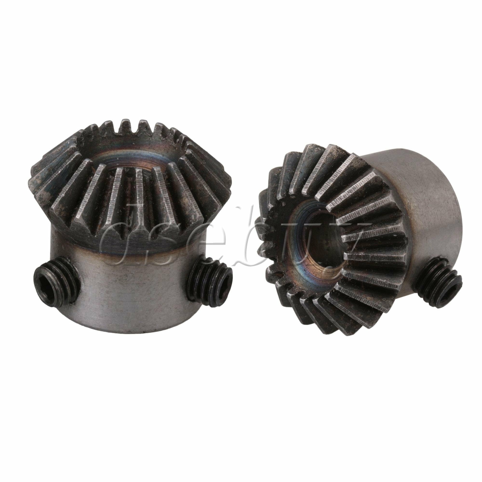6 Pieces Silver 6mm Hole Diameter 20 Teeth Tapered Bevel Gear Wheel 1 Modulus
