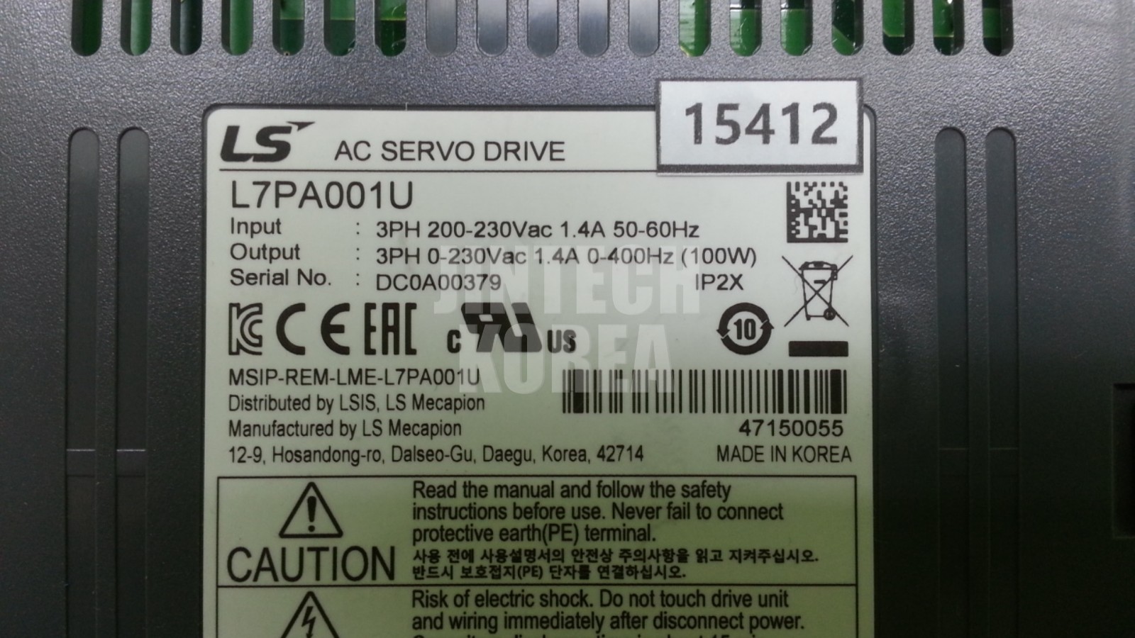 LS Mecapion L7PA001U L7P Series Servo Drive Tested