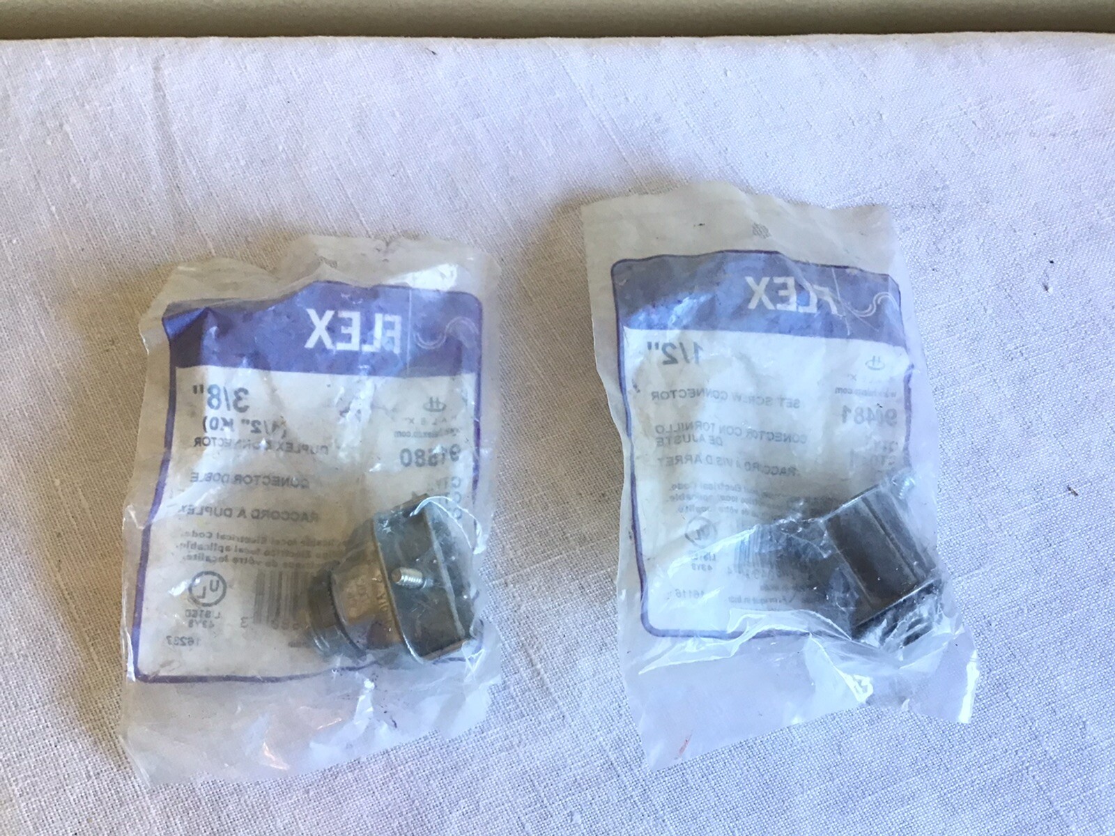 Brand New Mixed Lot Of 2 Halex Flex Industrial Duplex And Set Screw Connectors