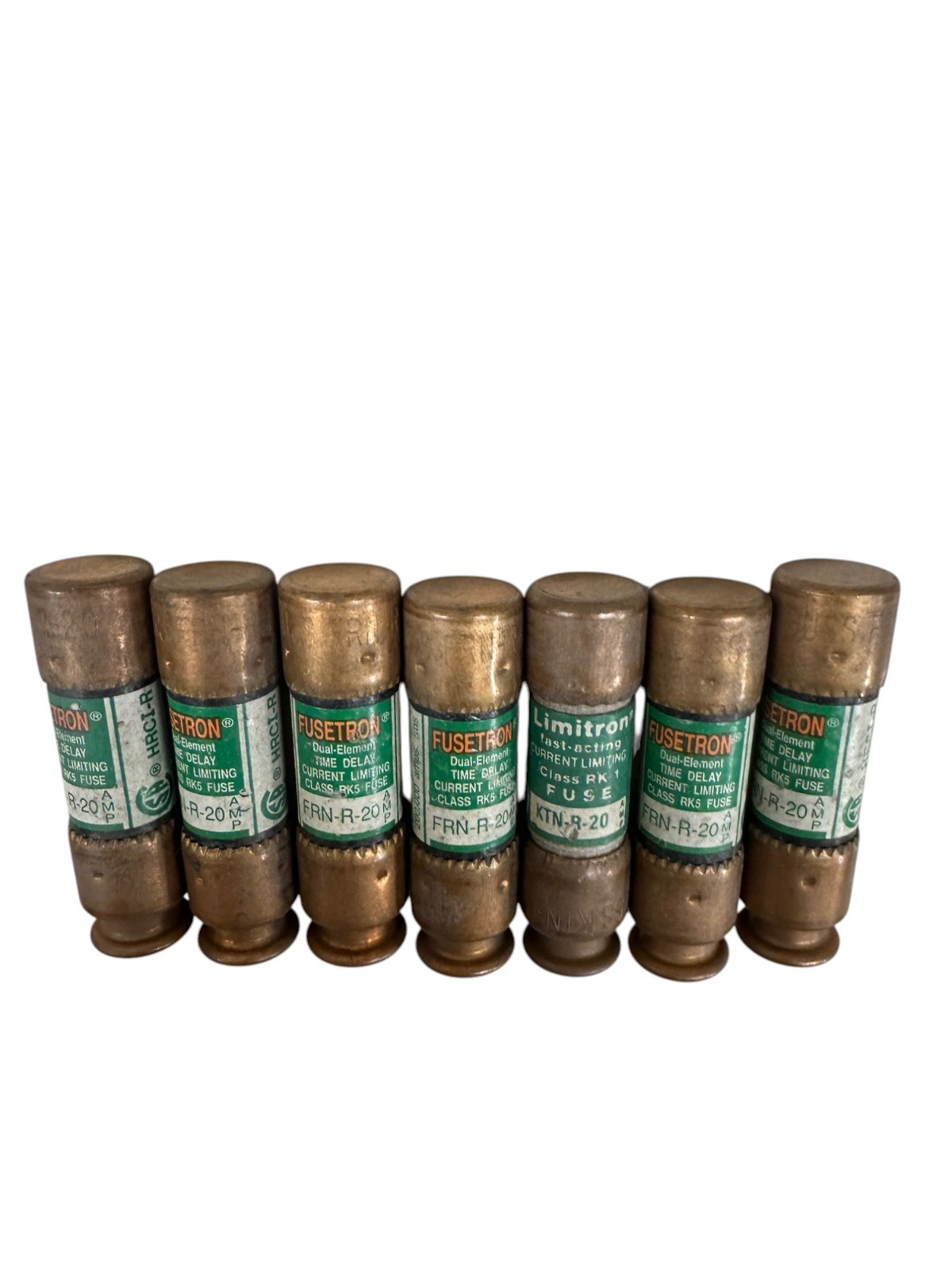 NEW FUSETRON FRN-R-20 TIME DELAY CLASS RK5 FUSE (LOT OF 7) *SALE*