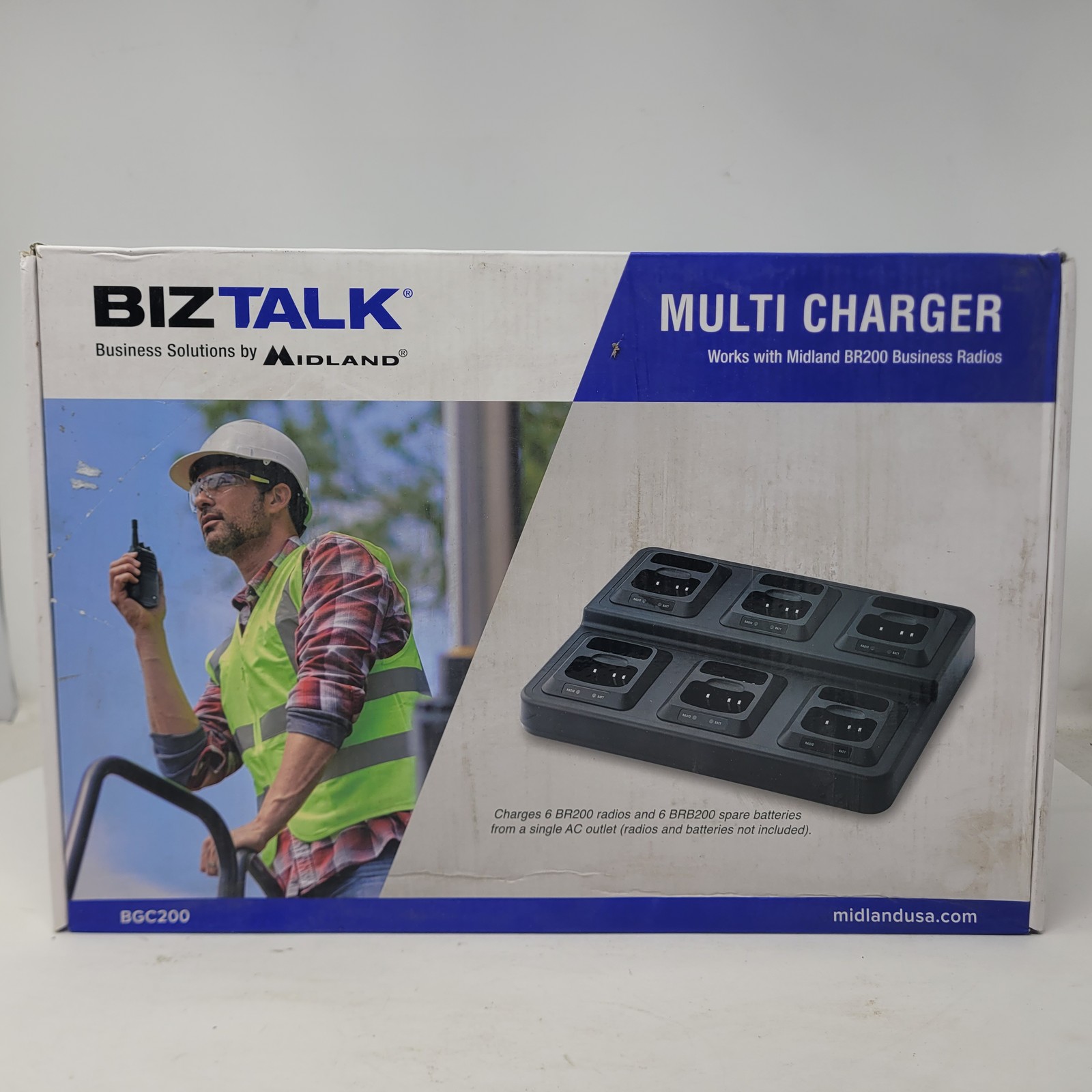 Midland BizTalk BGC200 Multi Charger for BR200 Business Radios & Batteries
