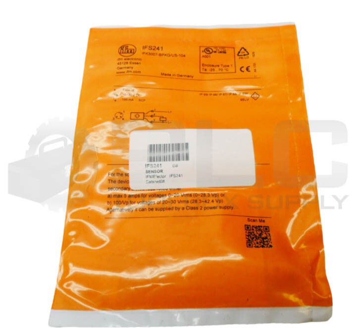 SEALED NEW IFM ELECTRONIC IFK3007-BPKG/US-104 INDUCTIVE SENSOR 10-30VDC IFS241