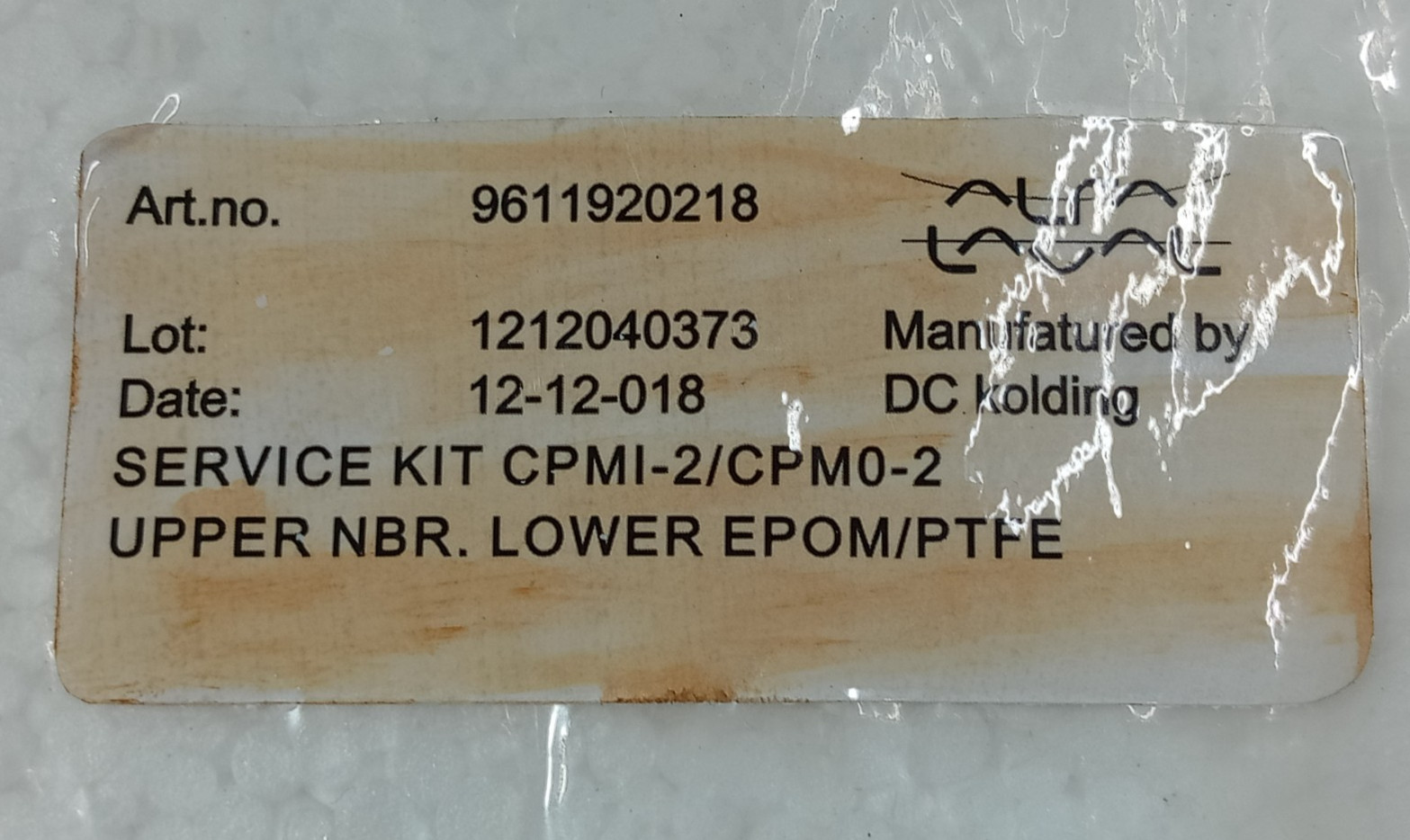 ALFA LAVAL CPMI-2/CPMO-2 SERVICE KIT 9611920218 #2