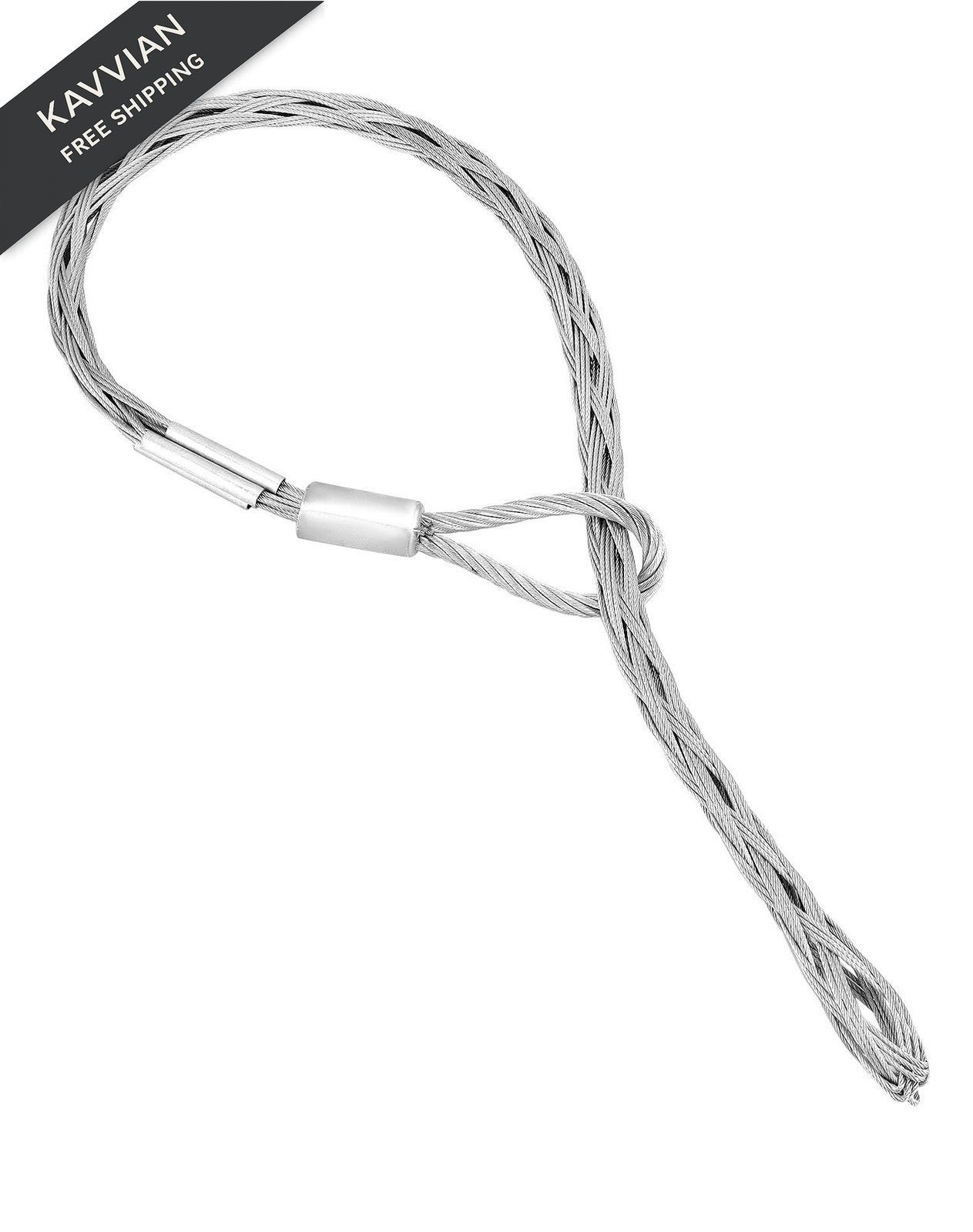 QWORK Cable Pulling Socks Grip, 3306 Lbs Breaking Strength, 3.3 1-2″, Ft