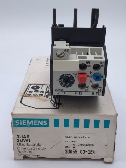 Siemens 3UA55 00-1E Overload Relay World Series Type 3UA5 3UW1 2.5…4 Amps