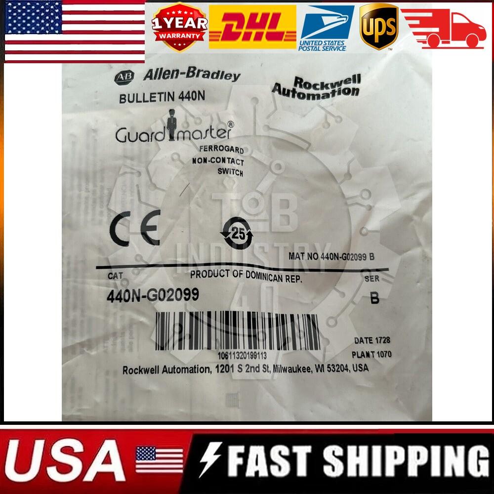 440N-G02099 ALLEN BRADLEY FERROGARD FRS21 RED PLASTIC SWITCH 24VDC US Free Tax