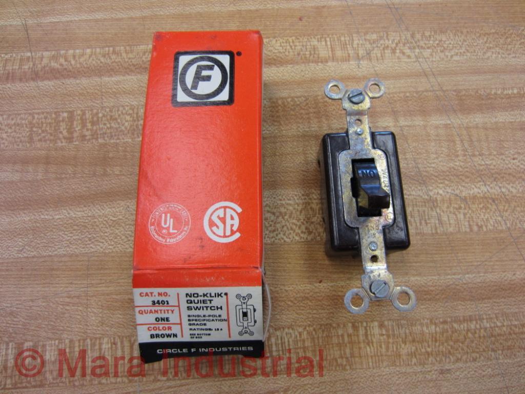 Circle F Industries 3401 Brown No-Klik Quiet Switch (Pack of 3)