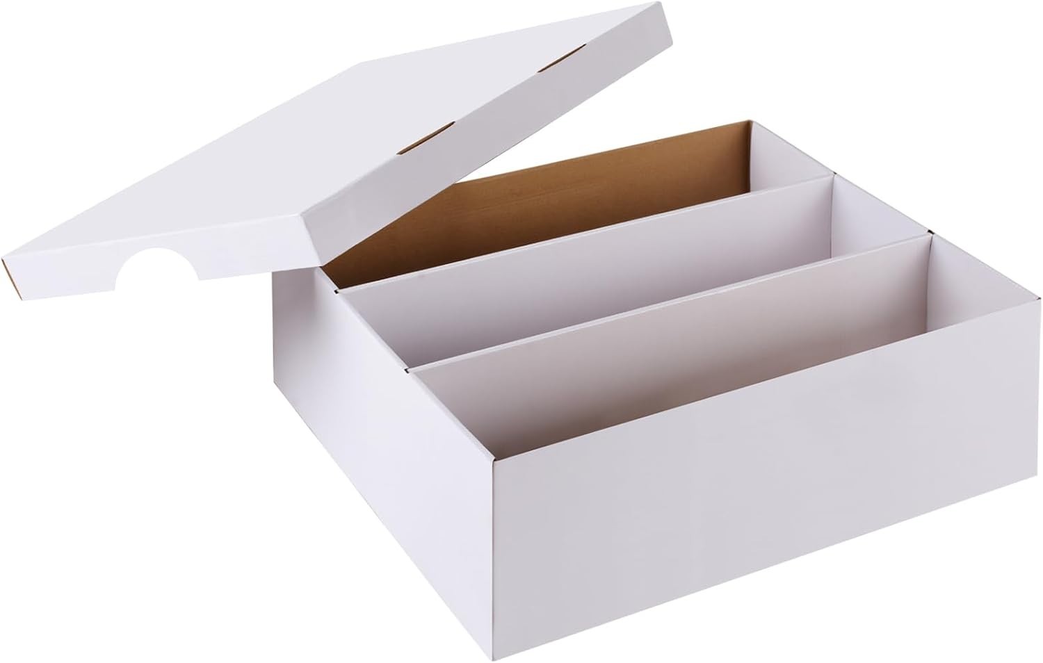 Card Storage Box,3 Rows about 2400 Count Collector Cards Box with Divider,Tradin