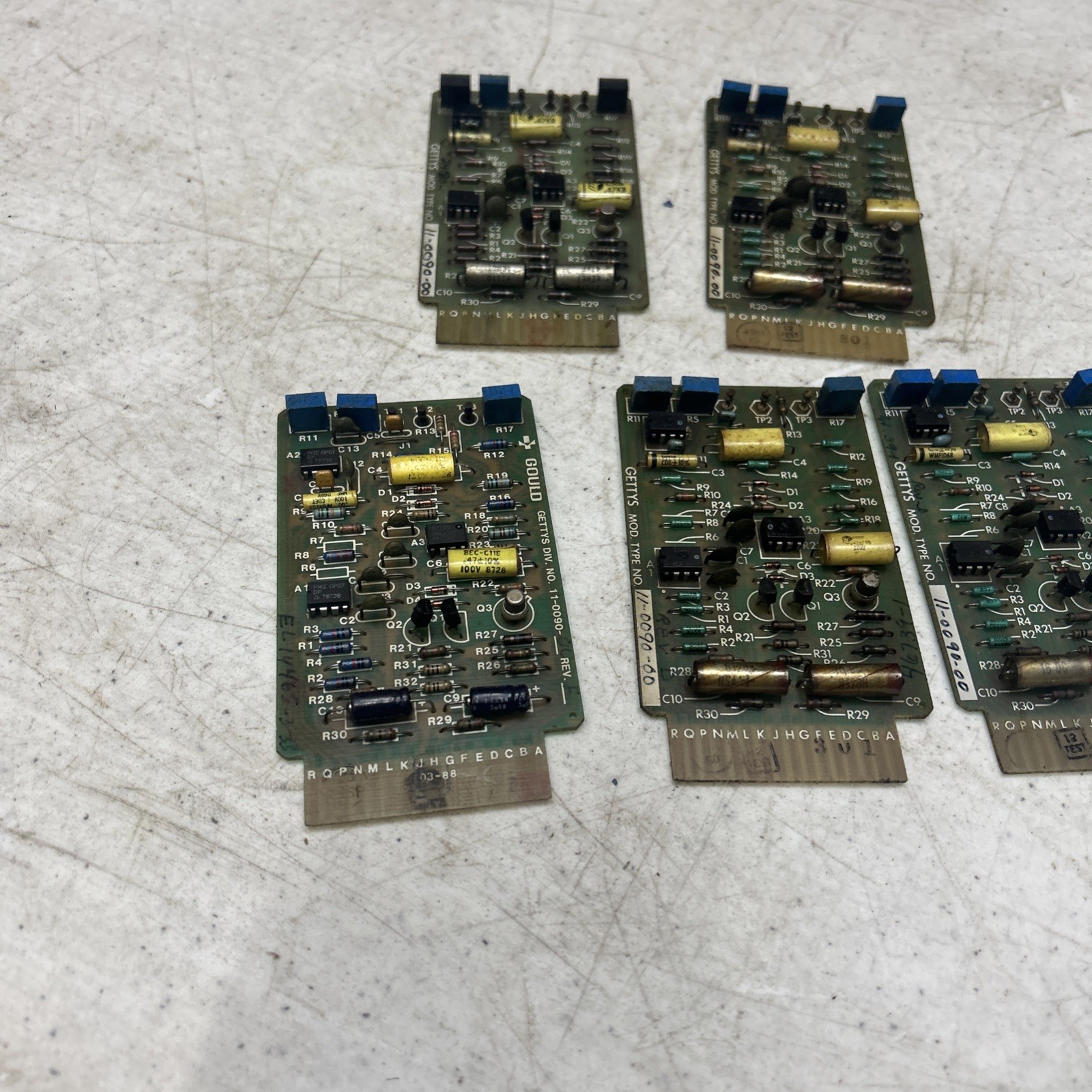 LOT OF 5 GETTYS 11-0090-00 CIRCUIT BOARD CARD, Free Shipping