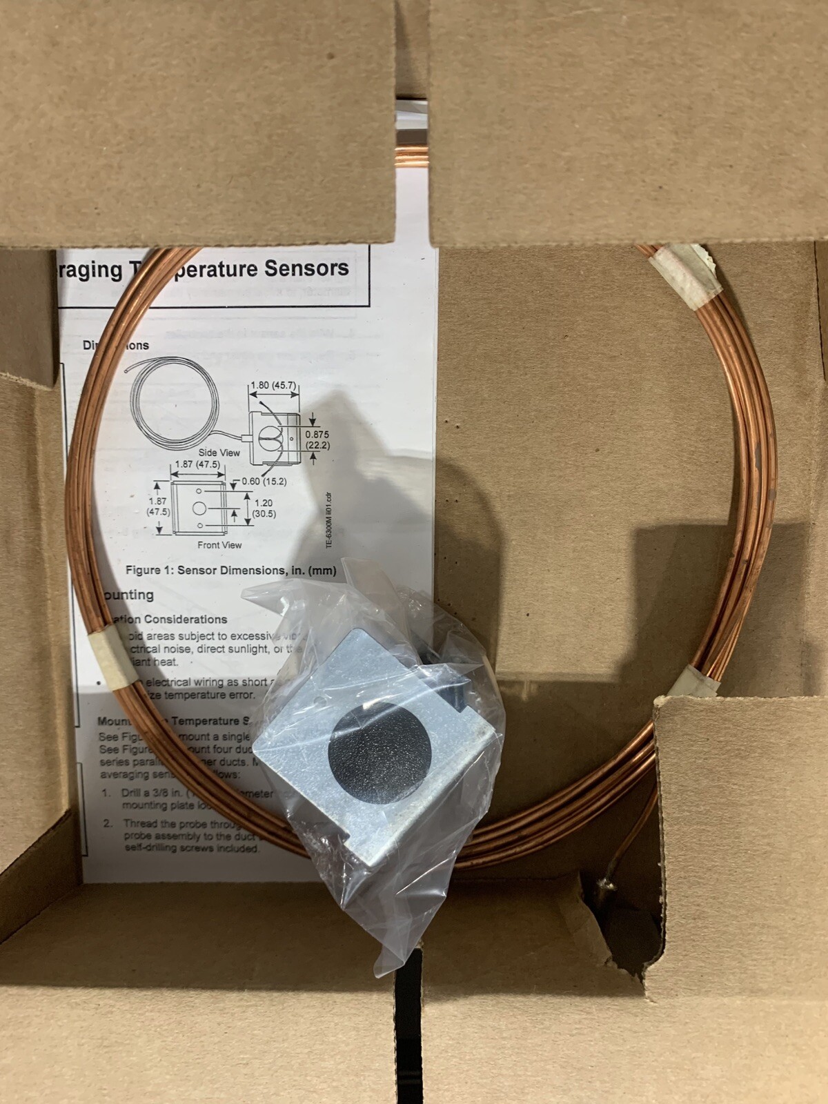 Johnson Controls TE-6316M-1 Averaging Temperature Sensor 17′ Probe *NEW IN BOX*