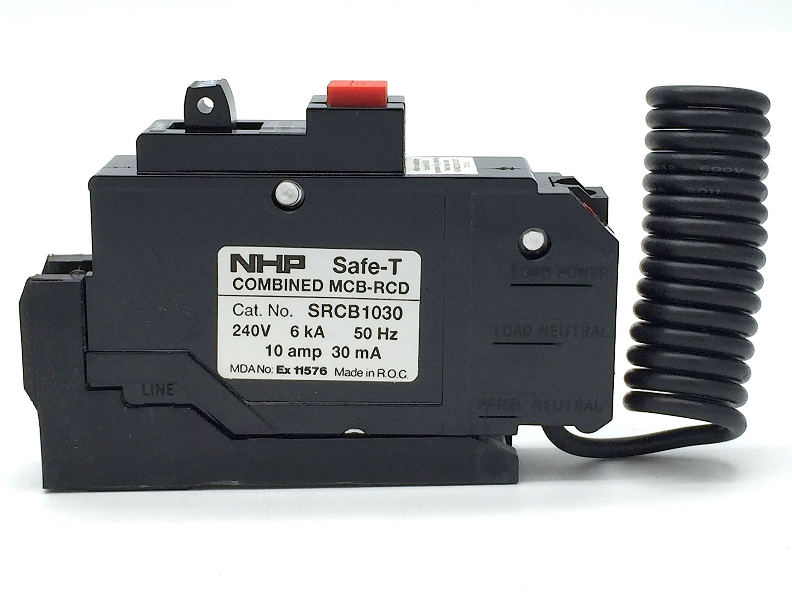 NHP TERASAKI SAFE-T SRCB1030 MCB-RCD Circuit Breaker 1P 10A 6kA 30mA