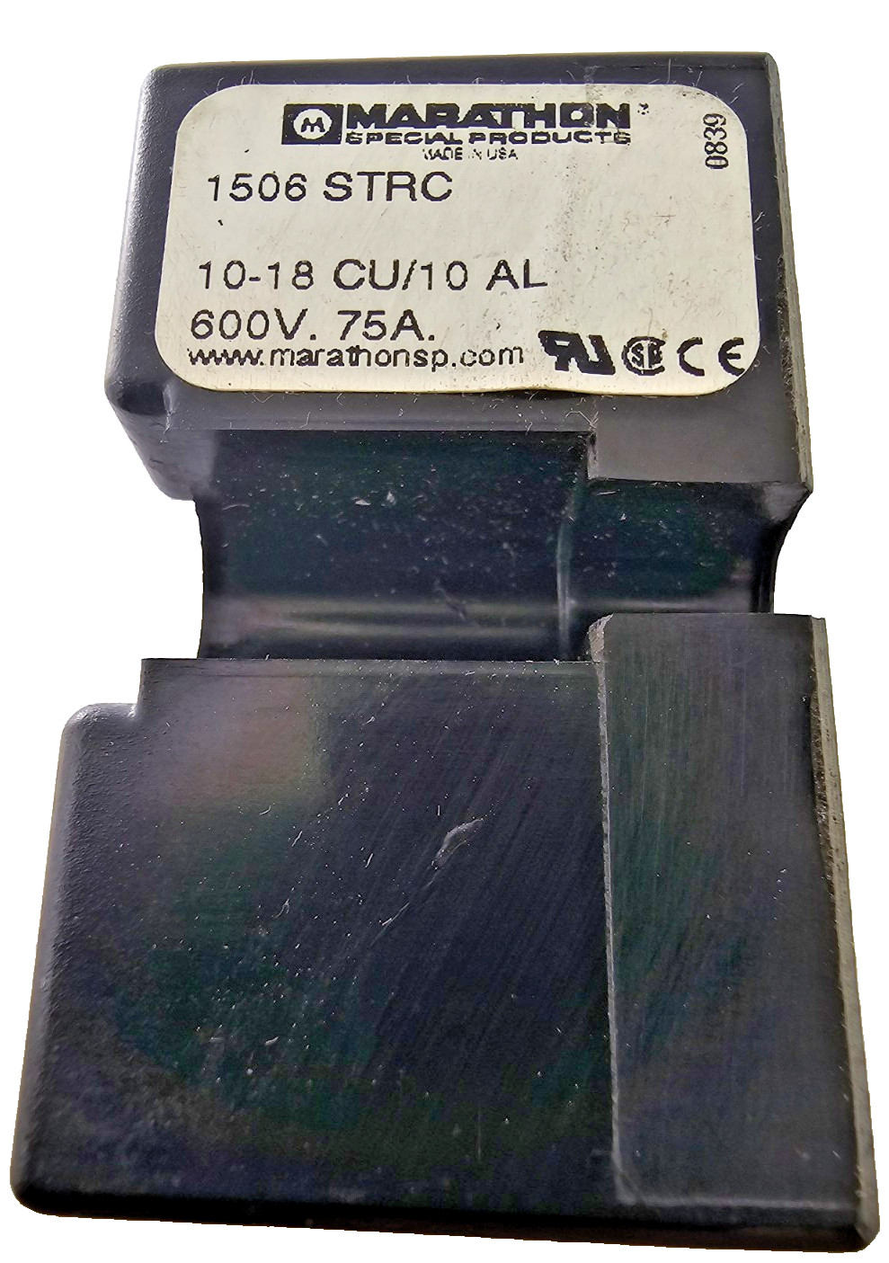 Marathon 1506139/1506STRC 6-Position Terminal Block 600V 75A