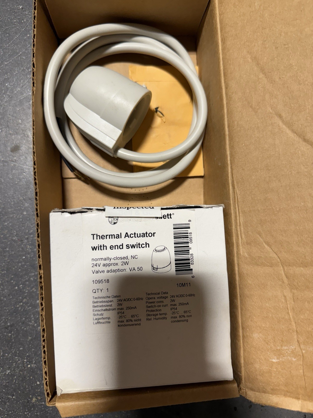 Brand New Bell And Gossett 3/4” Sweat Zone Valve Wire Switch Actuator 109501