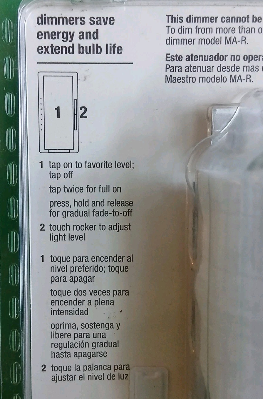 Lutron Maestro MA-600H-WH Digital Fade Dimmer – White
