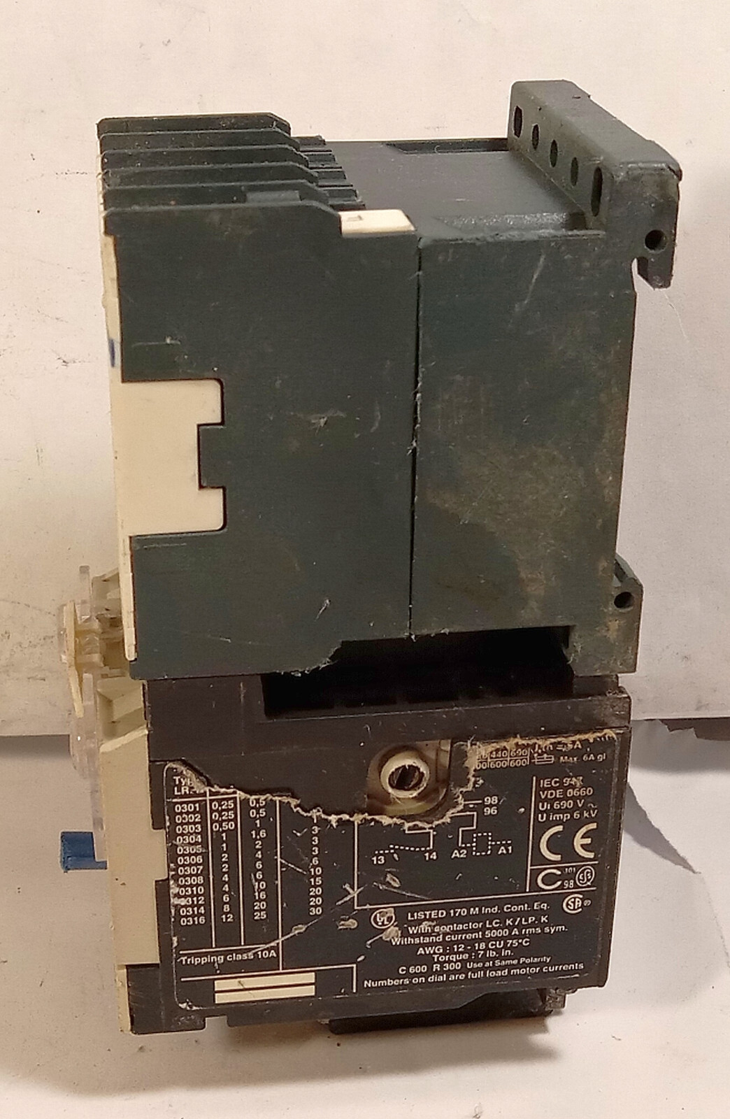 1 USED TELEMECANIQUE LC1K09 10 F7 CONTACTOR W/LR2K0314 RELAY ***MAKE OFFER***