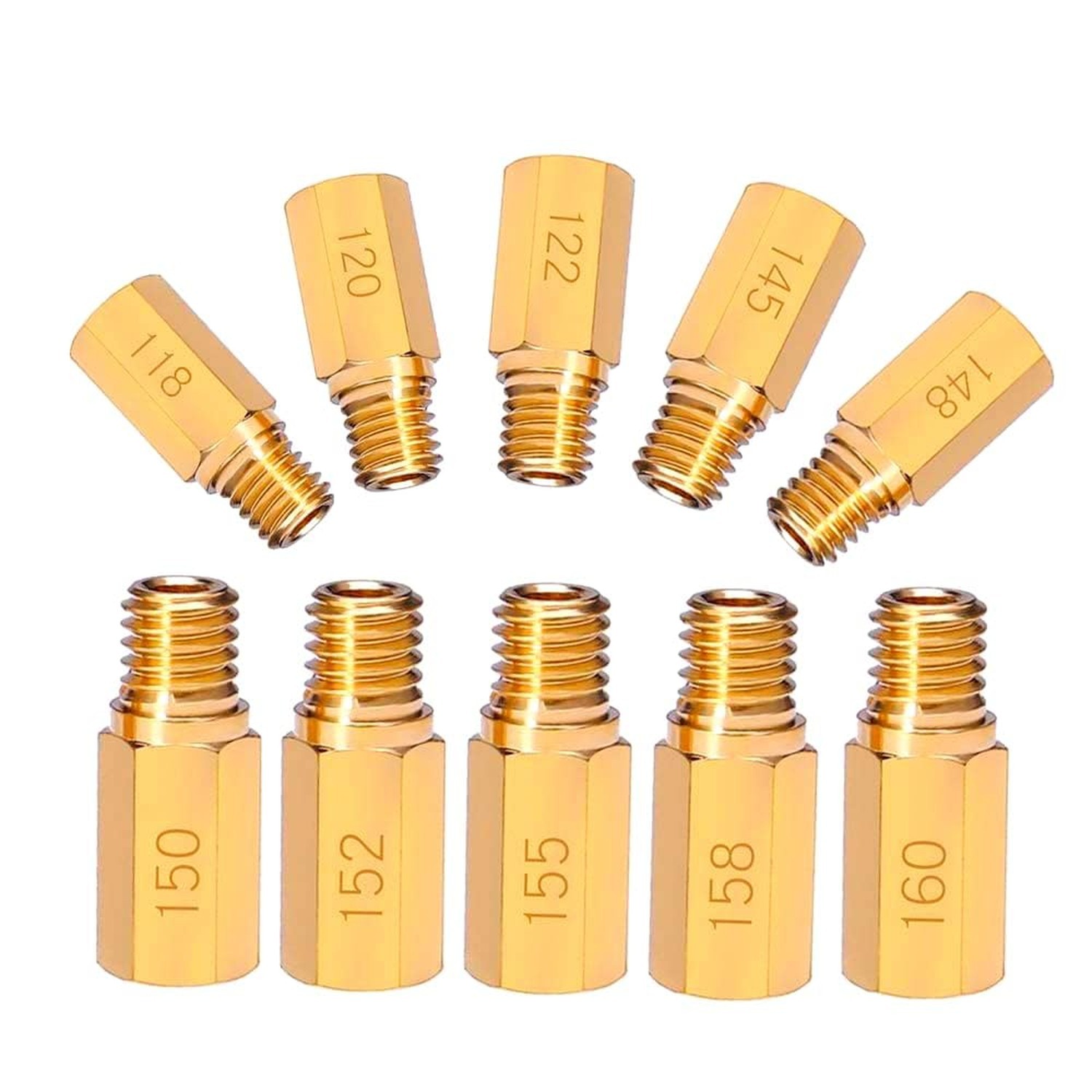 10PCS Carburetor Main Jet Kit for Keihin OKO KOSO PE PWK Crab Jet Kit 118, 12…