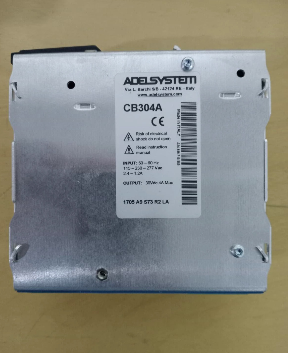 Adel System CB304A 30Vdc 4A Max battery charger