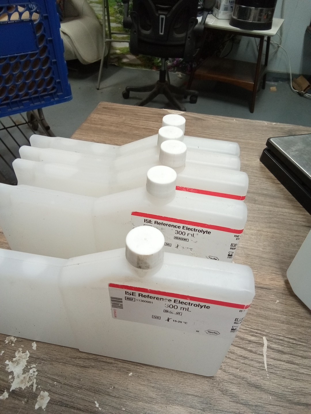 5 Pkg ROCHE ISE Reference Electrolyte 300 ml 494 Dt