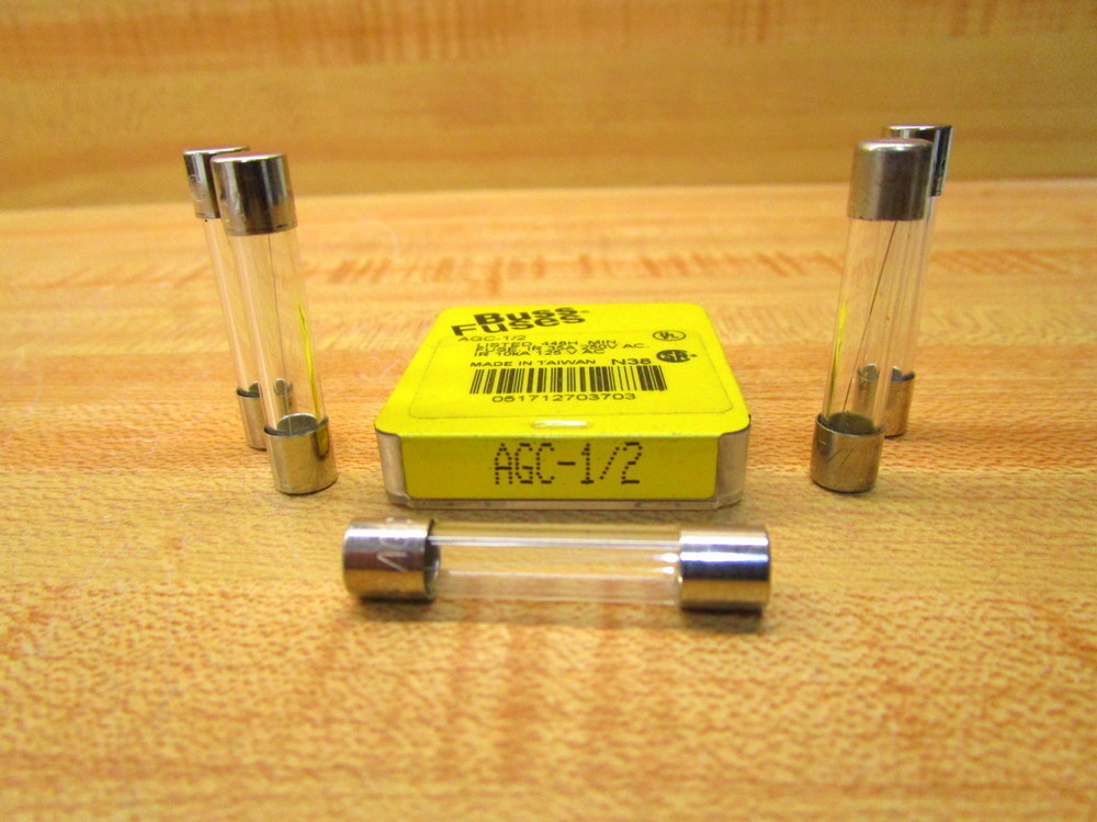 Buss AGC-1/2 Bussmann Fuse 3AG Ref 4XH38 Fine Wire Element (Pack of 60)