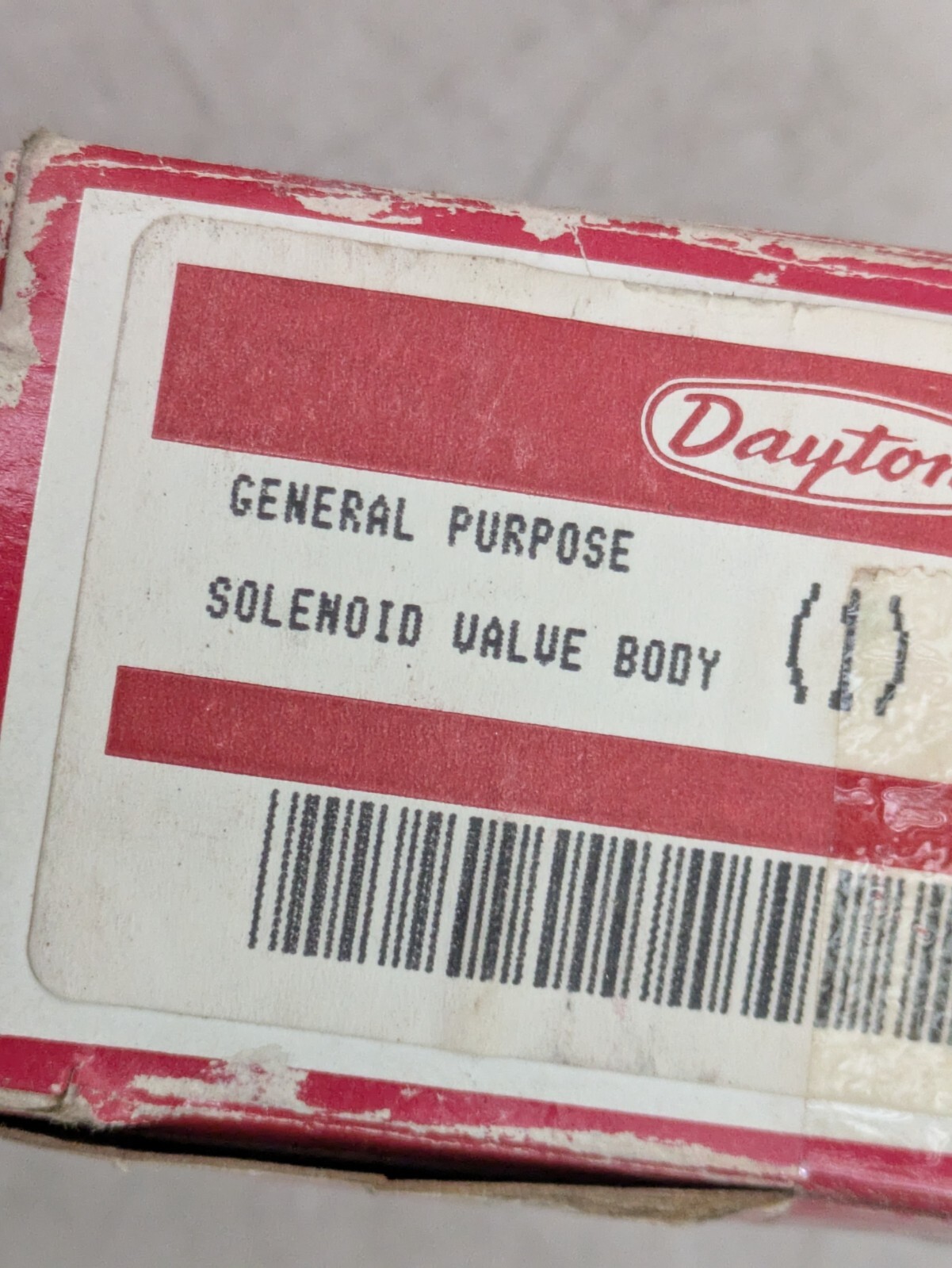 DAYTON 1A578 Solenoid Valve, 2 ways Brass, 3/4″ ports New in Box