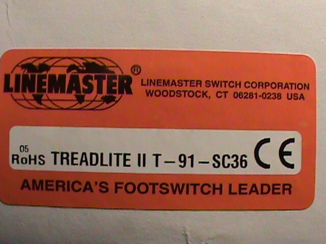 Linemaster Switch T-91-SC36 Treadlite II Foot Operated Switch