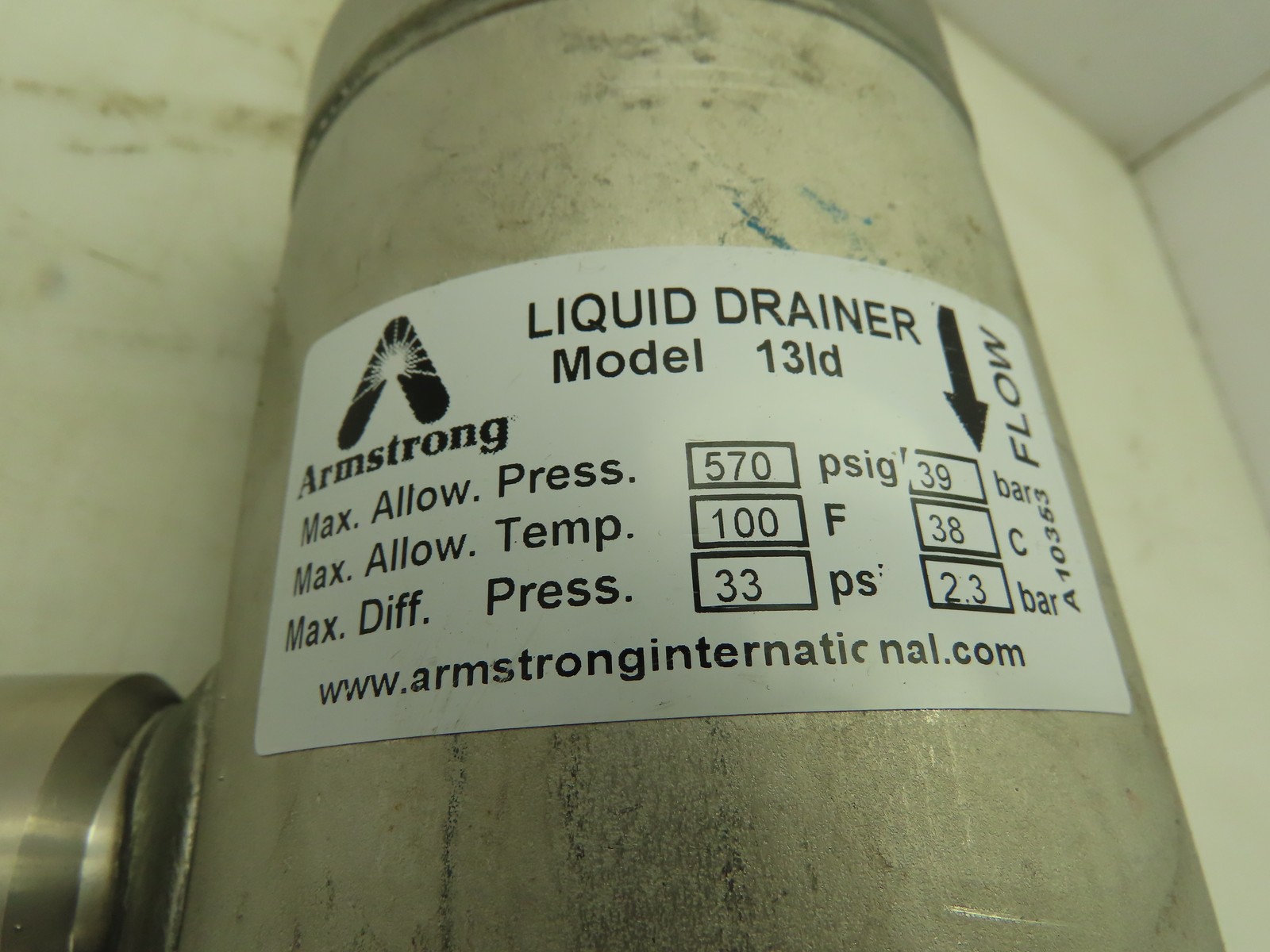 Armstrong Model 13LD SS Liquid Drainer Trap 3/8″ Orifice 1″SW 570PSI 100°F
