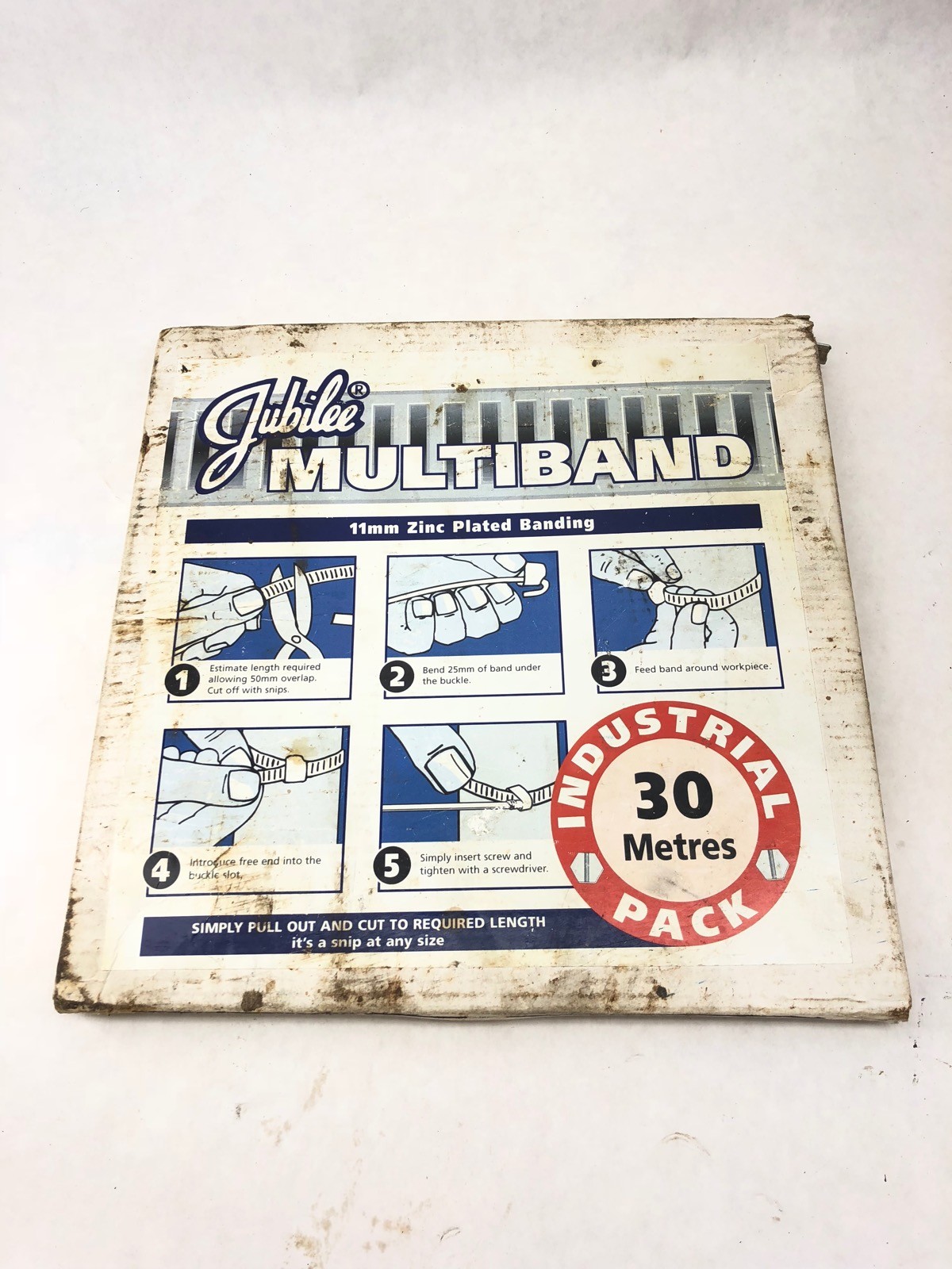 JUBILEE 1702 MULTIBAND ZINC PLATED MILD STEEL 11MM 30M PACK CLIP CLAMP (H348)