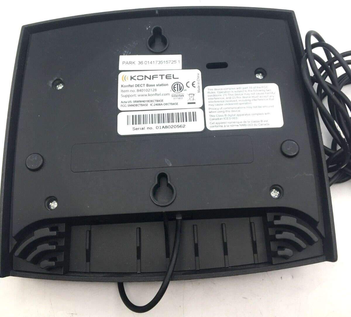 Plantronics Dect 6.0 W02, Konftel Base Station 840102128, Logitech Dock 810-0003