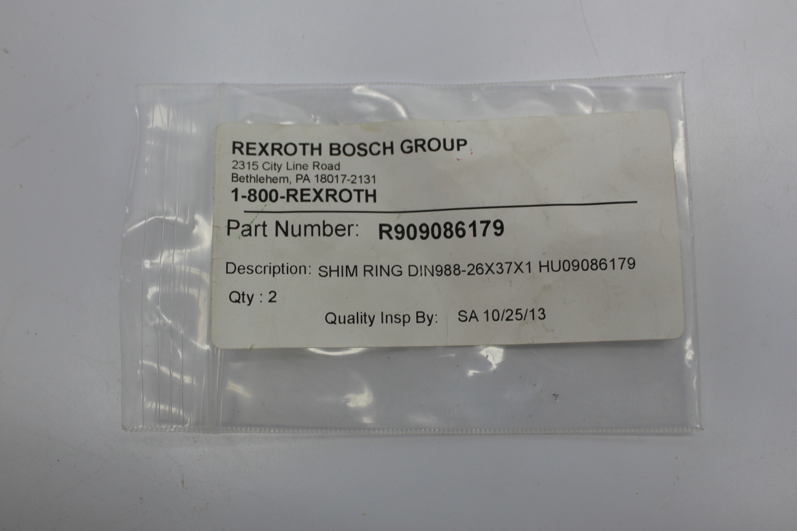 REXROTH BOSCH GROUP R909086179 SHIM RING PKG OF 2 NSMP