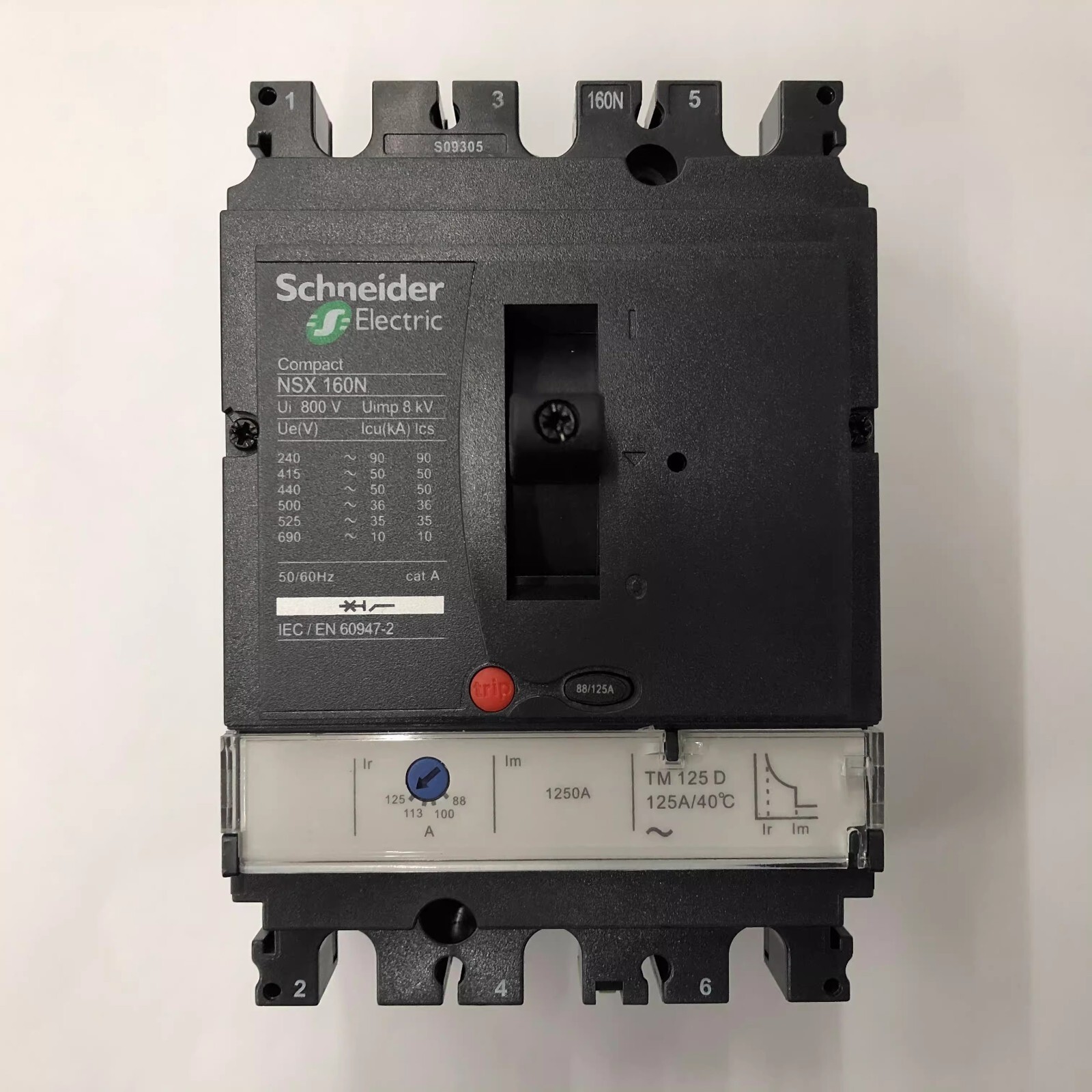 1PCS for Schneider Molded Case Circuit Breaker NSX160N TM125D 3P 125A
