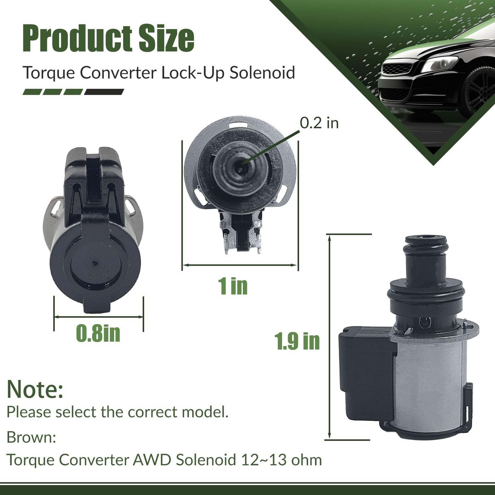 926-408 Torque Converter Lock-up Solenoid 12-13 Ohm, Torque Converter Solenoi…