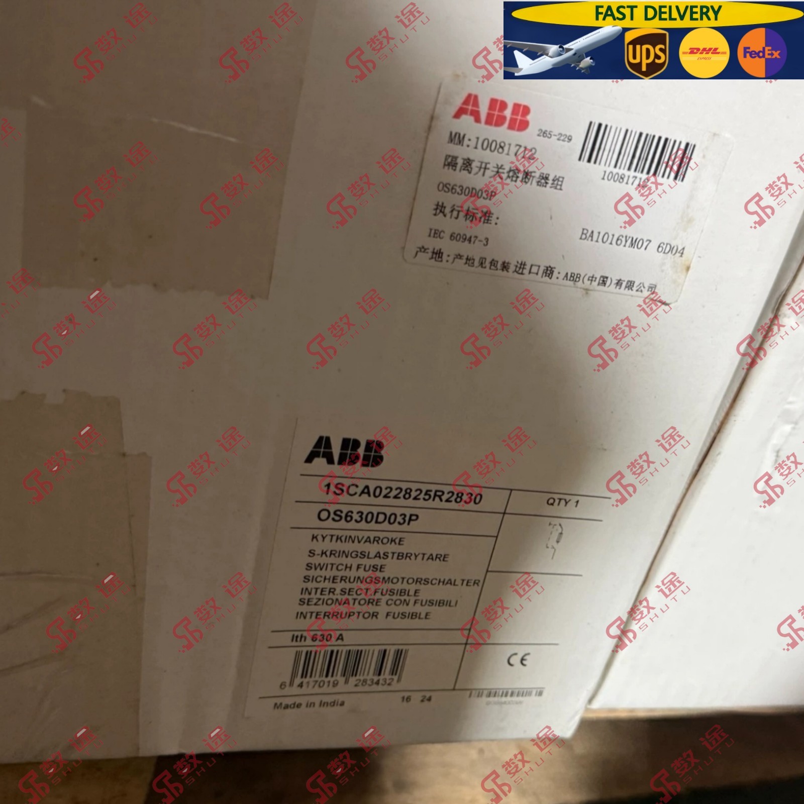 ABB OS630D03P 1SCA022825R2830 Switch Disconnector#1pcs new by UPS