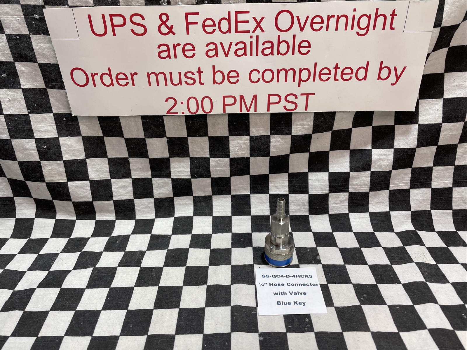 SWAGELOK QC4 Quick Connect 1/4″ HOSE With Valve, BLUE KEY, SS-QC4-D-4HCK5 #N24z