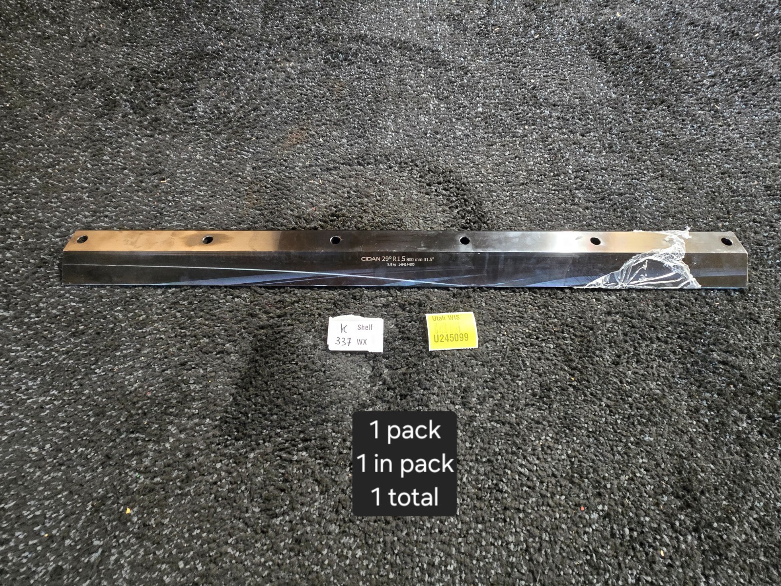 Cidan 29° Angle, R1.5 radius, 800 mm length (31.5″) Replacement Beam Blade