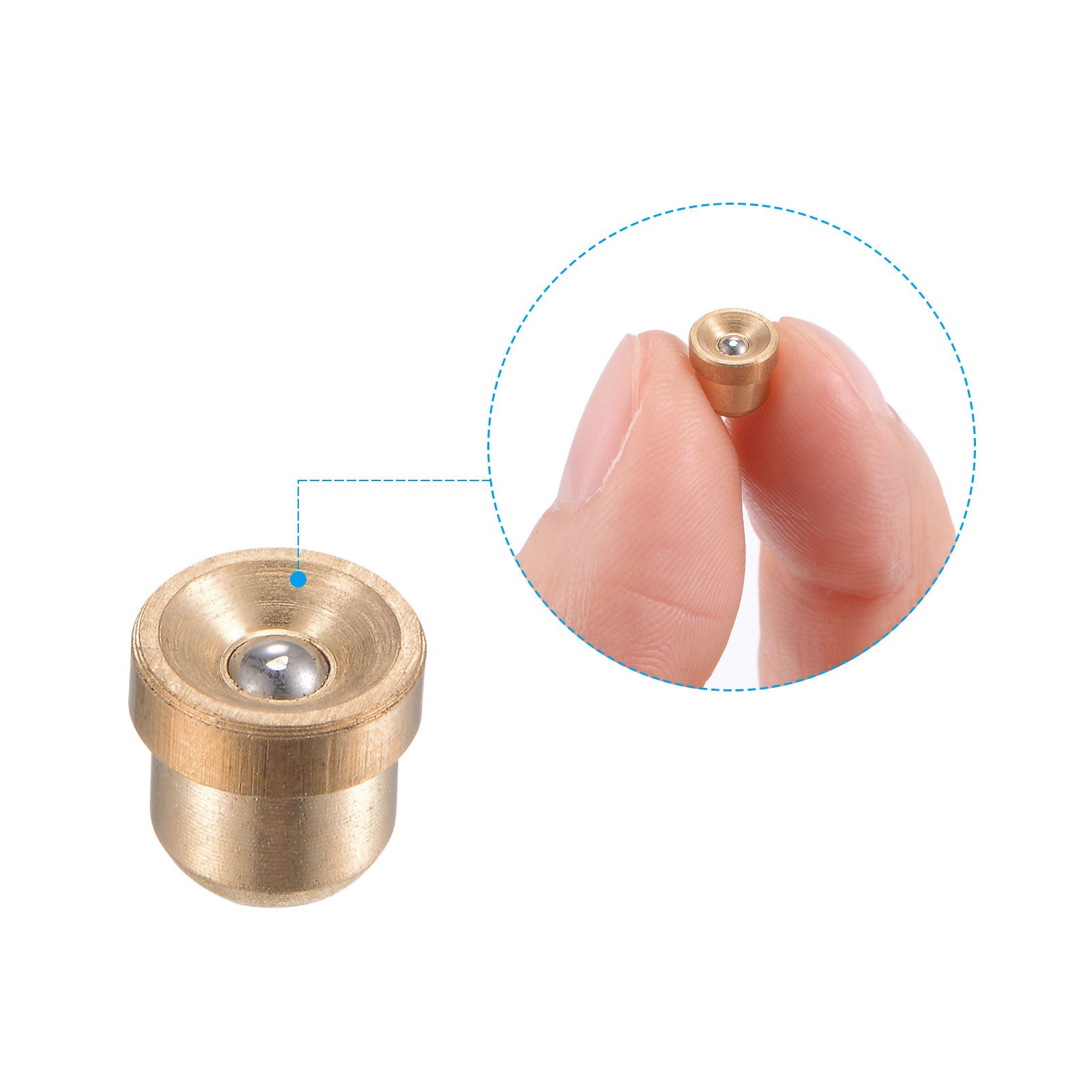 12Pcs Brass Push Button Flange Grease Oil Cup 5mm for Lubrication System