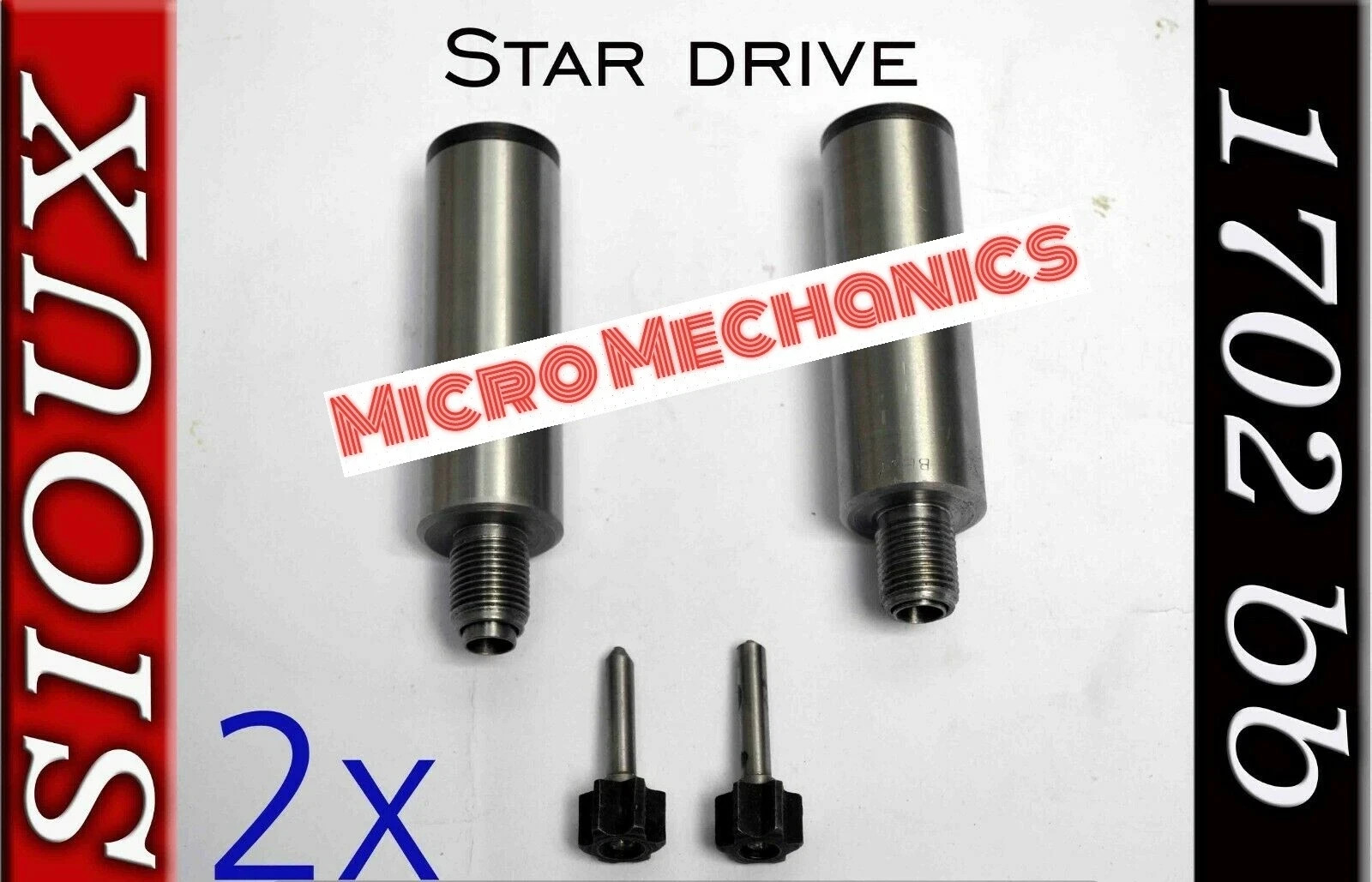 2x VALVE SEAT GRINDER STONE HOLDER 1702 BB R3S1 SIOUX STAR DRIVE 11/16″ x 16″