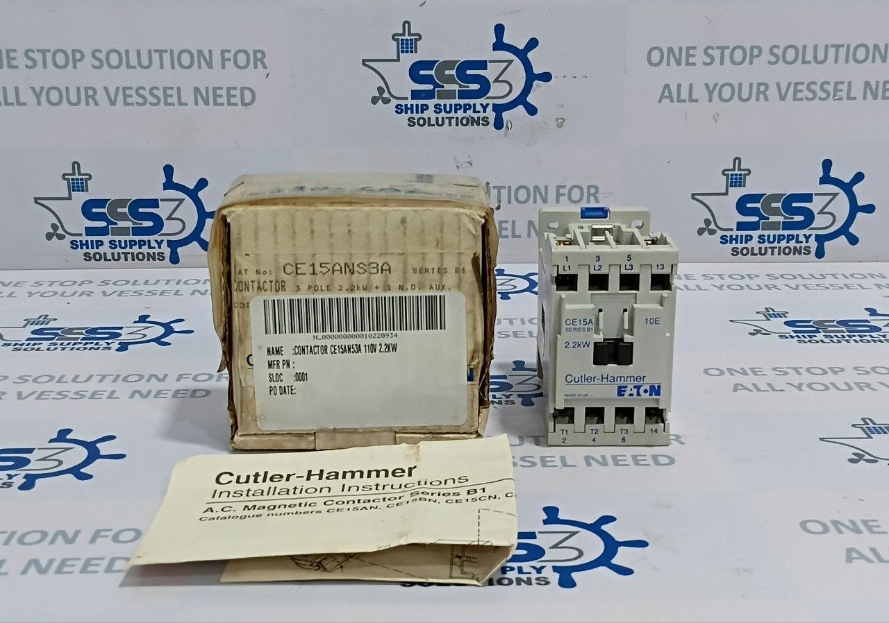 Eaton / Cutler-Hammer CE15ANS3 3-Pole Contactor Coil Voltage 110V 50Hz 120V 60Hz