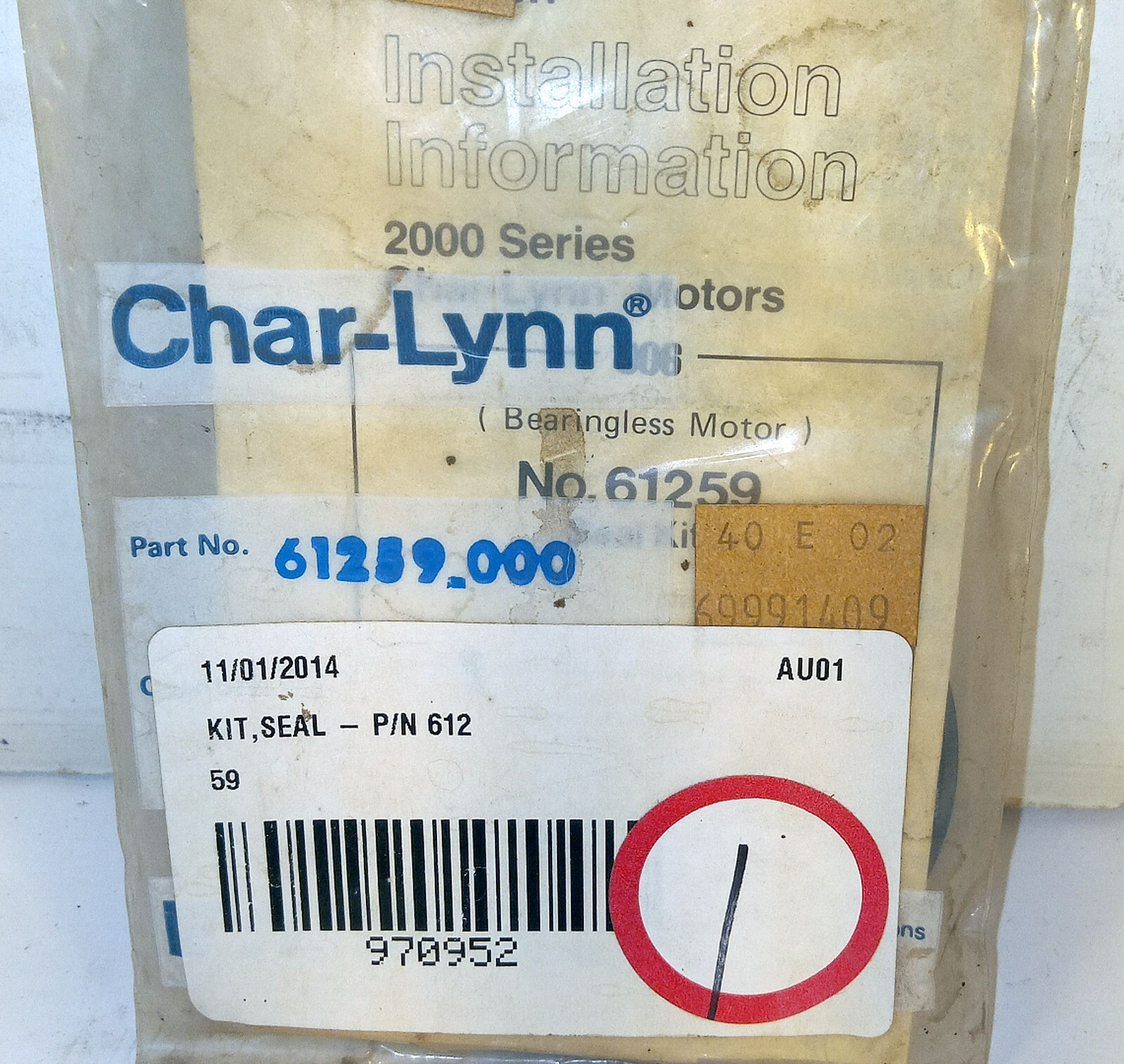 1 NEW EATON CHAR-LYNN 61259-000 SEAL KIT NNB ***MAKE OFFER***