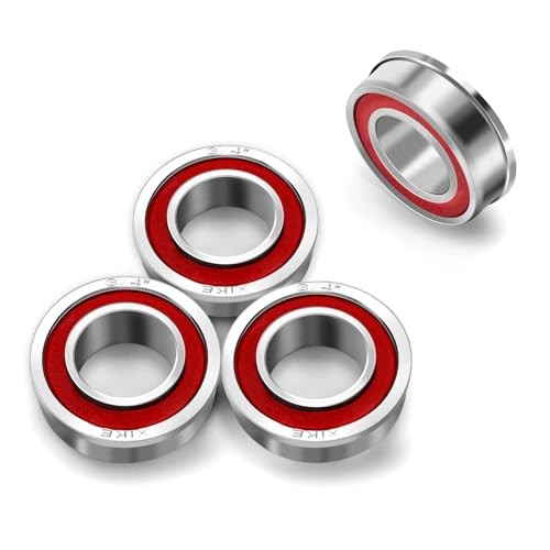 XiKe 4 Pcs Flanged Ball Bearings ID 3/4″ x OD 1-3/8″, Applicable for Lawn Mower,