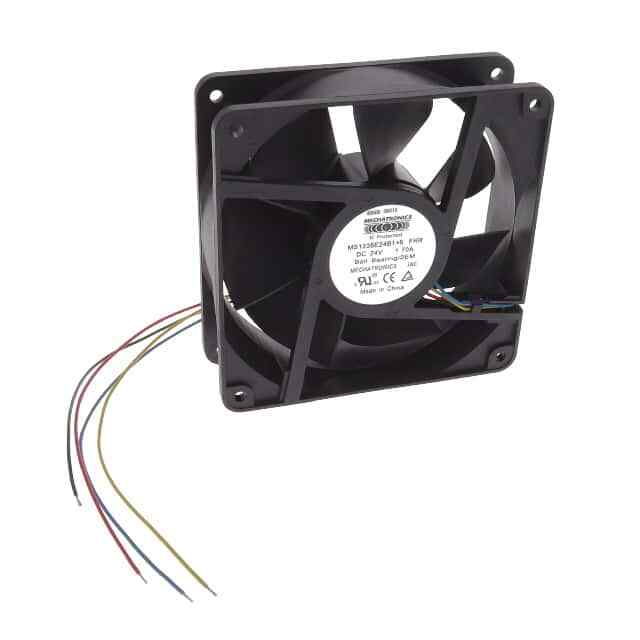 Mechatronics MS1238E24B1+6-FHR-2EM Tubeaxial Fan – 24VDC – Square 120mm L x 1…
