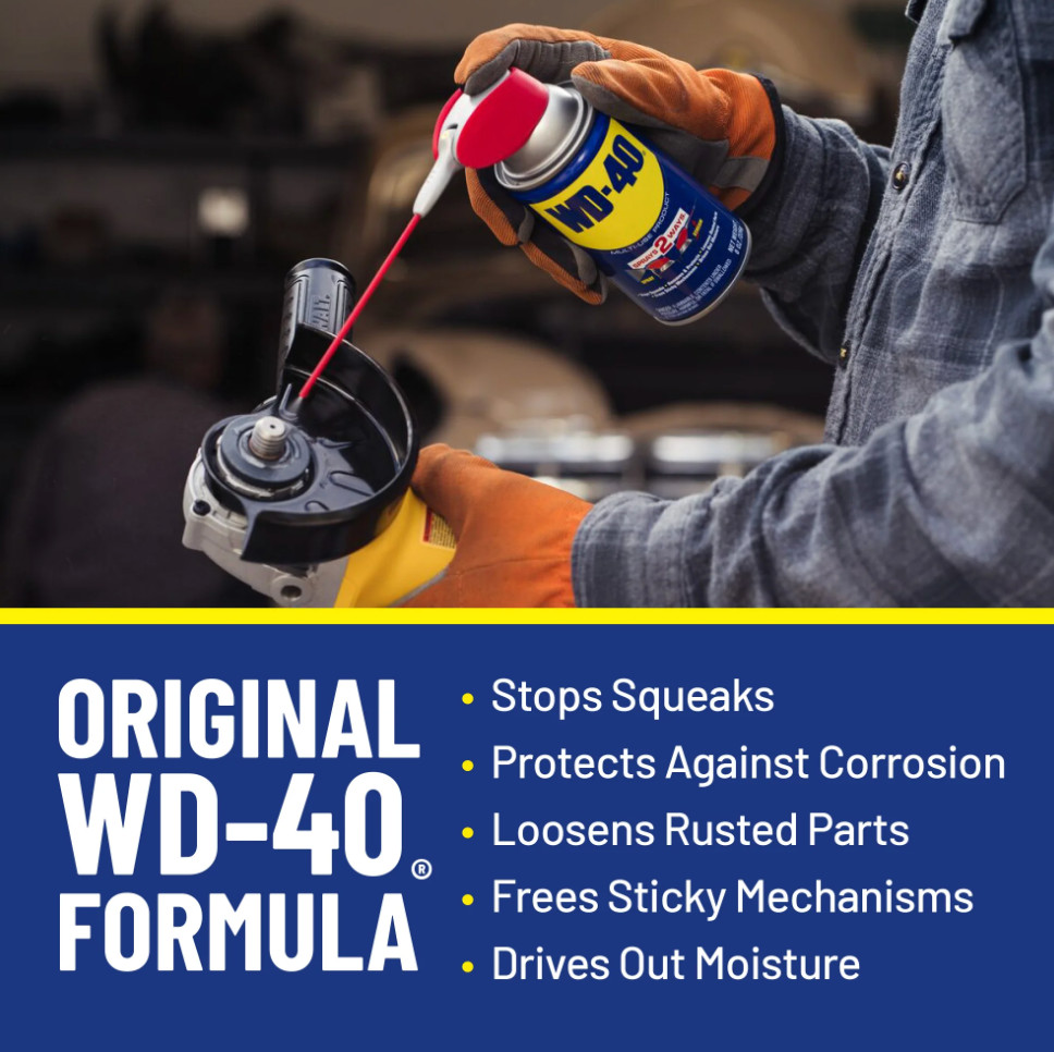 WD-40 Multi Purpose Lubricant Spray 12oz Smart Straw 2 Way Spray Formula